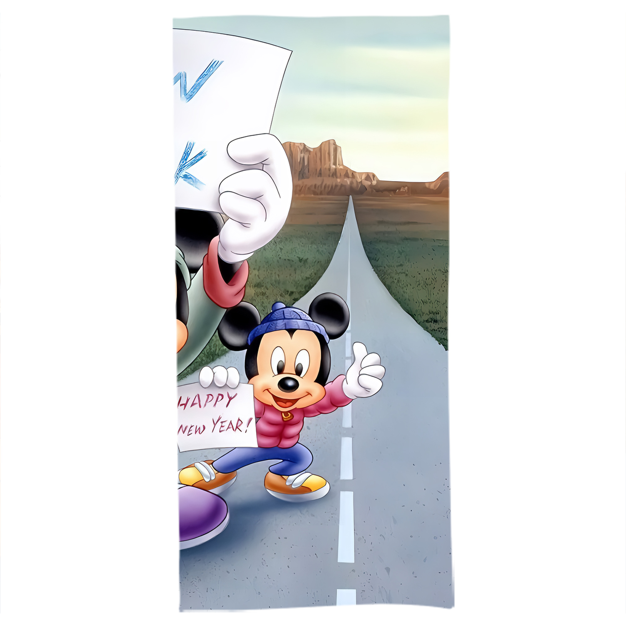 （画像用） ミッキーマウス Mickey Mouse 大判バスタオル 70×140cm 吸水速乾 柔らかい肌触り