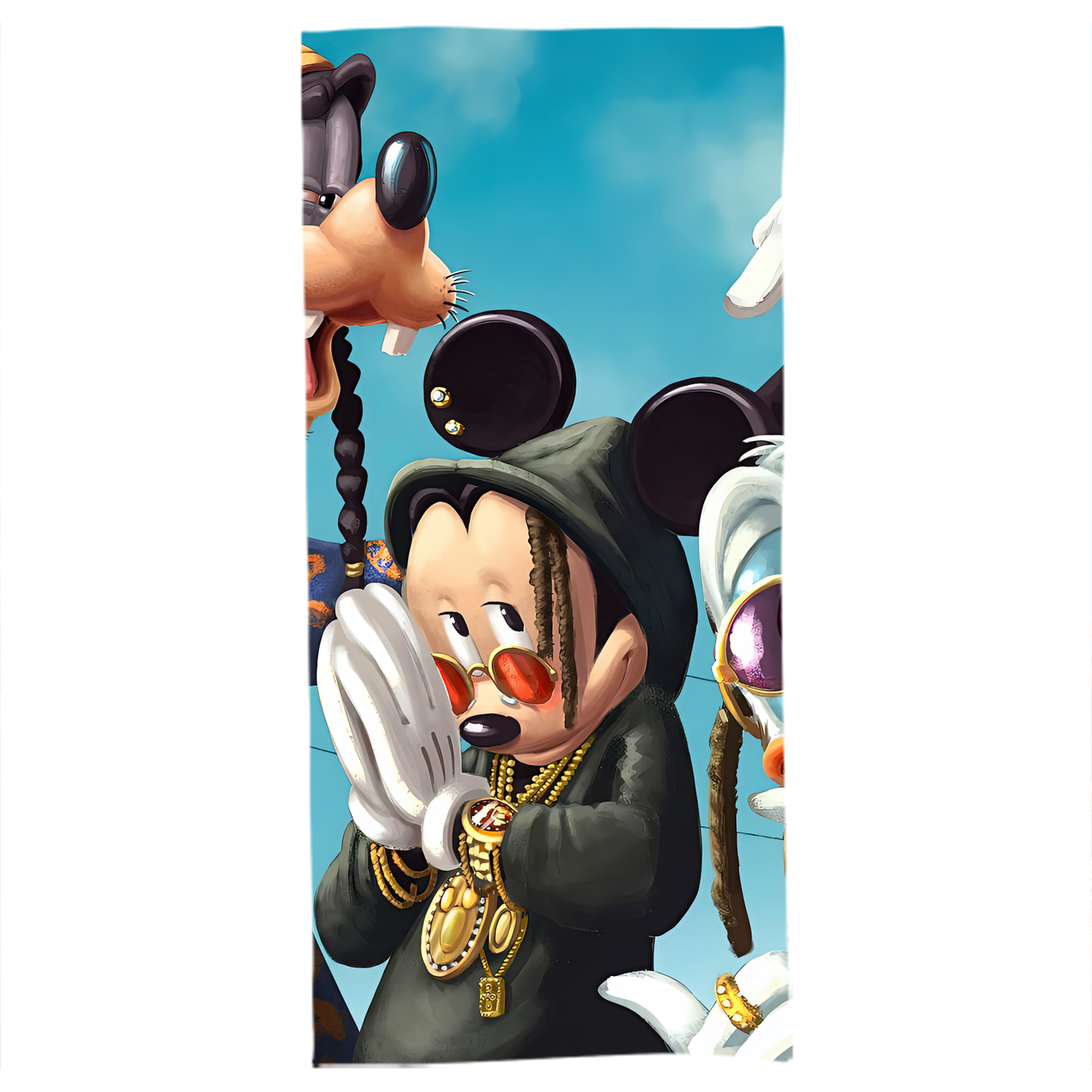 （画像用） ミッキーマウス Mickey Mouse 大判バスタオル 70×140cm 吸水速乾 柔らかい肌触り