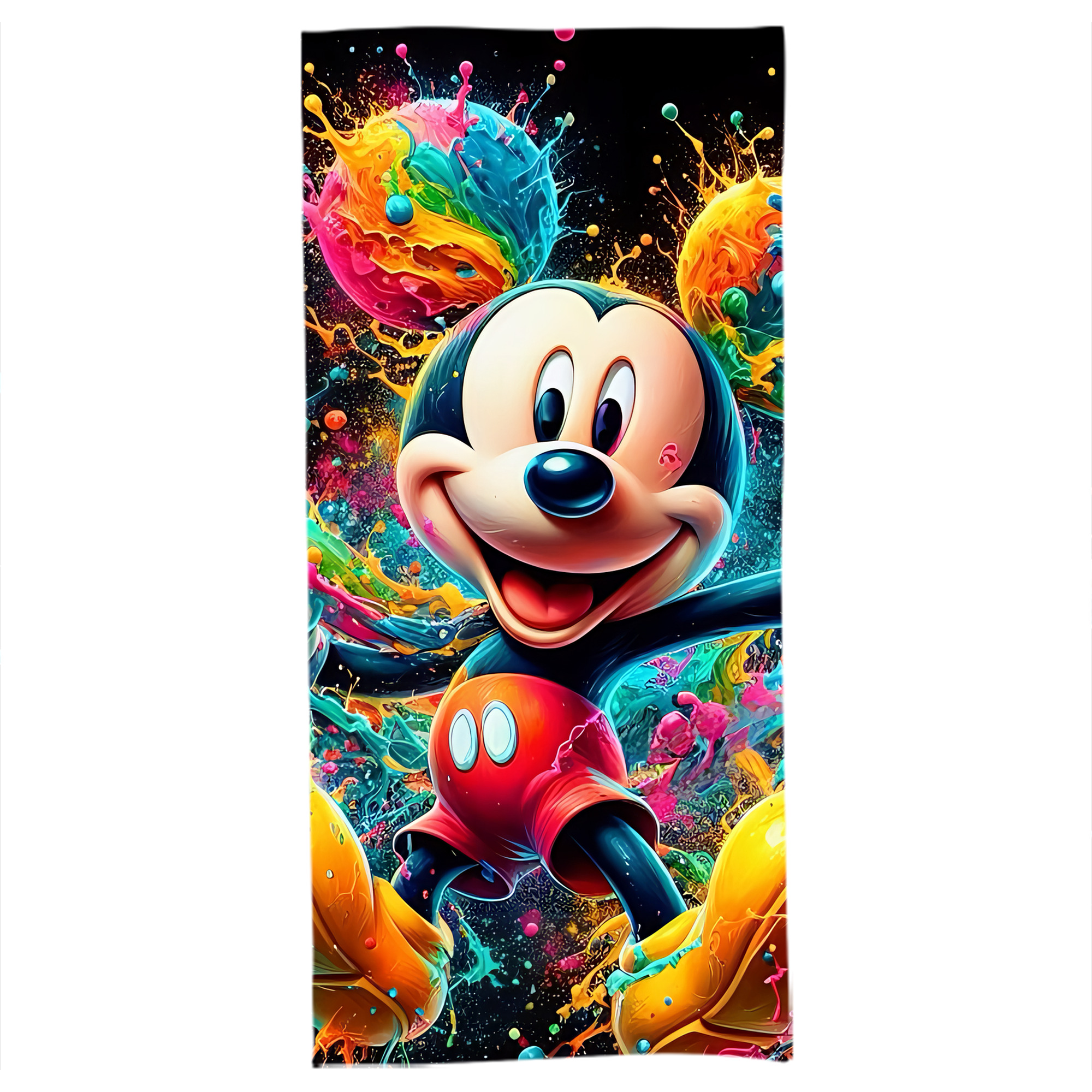 （画像用） ミッキーマウス Mickey Mouse 大判バスタオル 70×140cm 吸水速乾 柔らかい肌触り