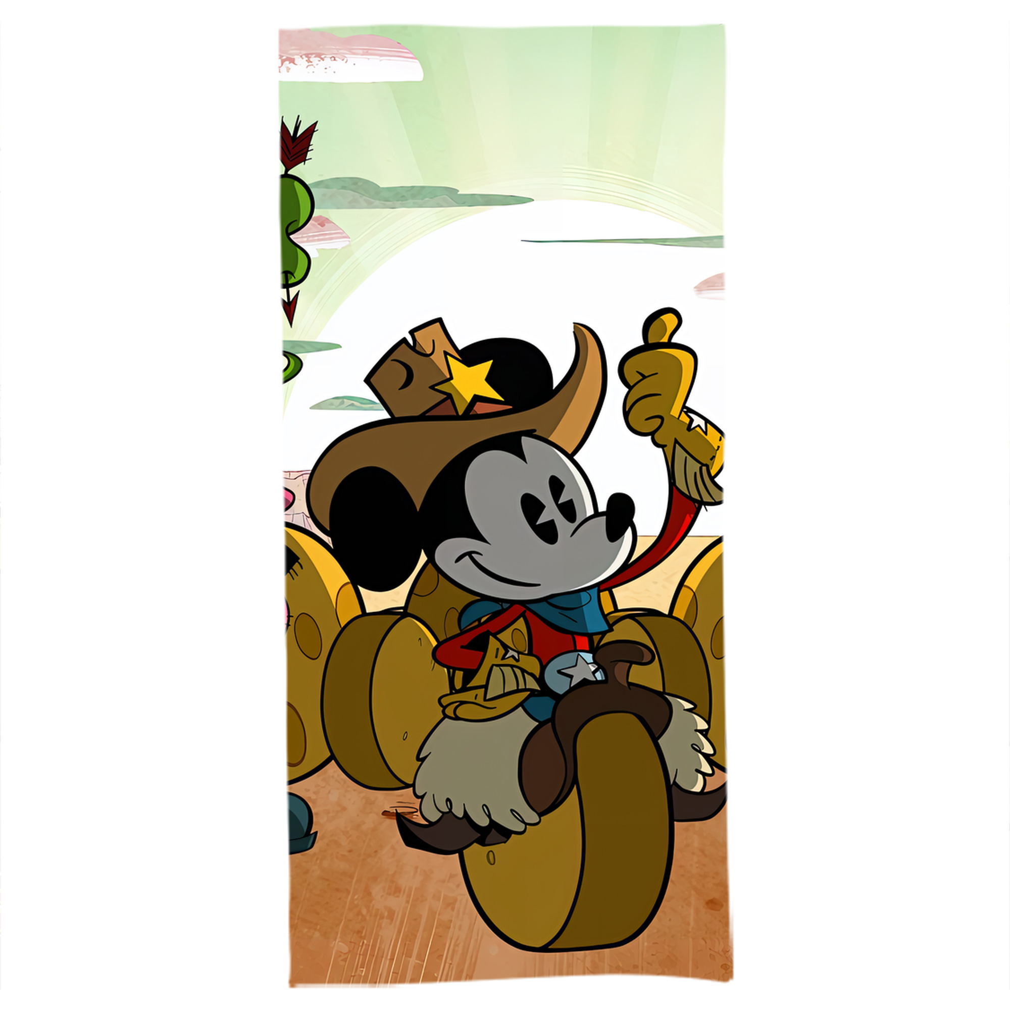 （画像用） ミッキーマウス Mickey Mouse 大判バスタオル 70×140cm 吸水速乾 柔らかい肌触り