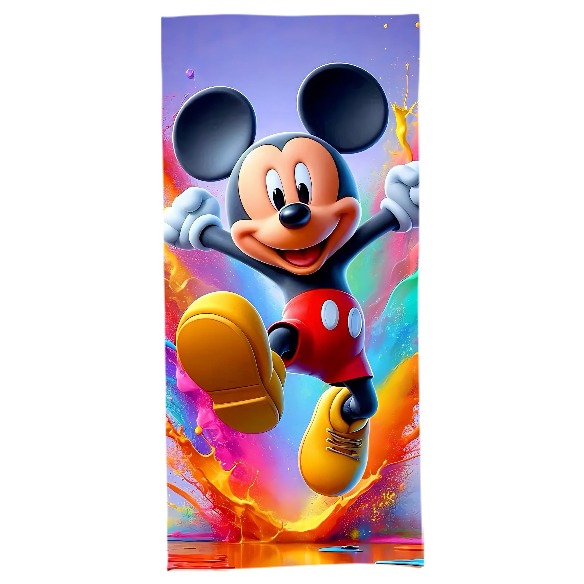 （画像用） ミッキーマウス Mickey Mouse 大判バスタオル 70×140cm 吸水速乾 柔らかい肌触り
