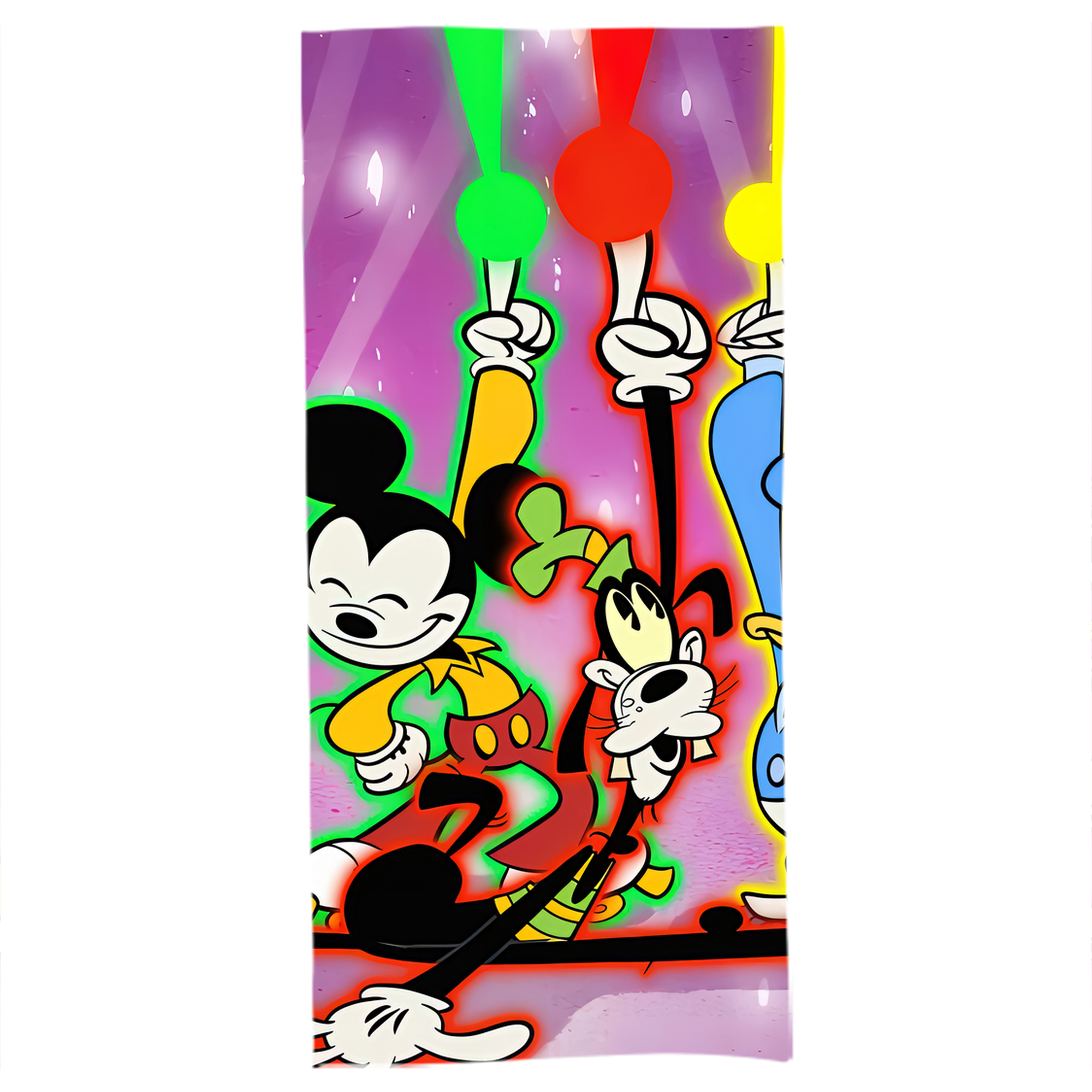 （画像用） ミッキーマウス Mickey Mouse 大判バスタオル 70×140cm 吸水速乾 柔らかい肌触り