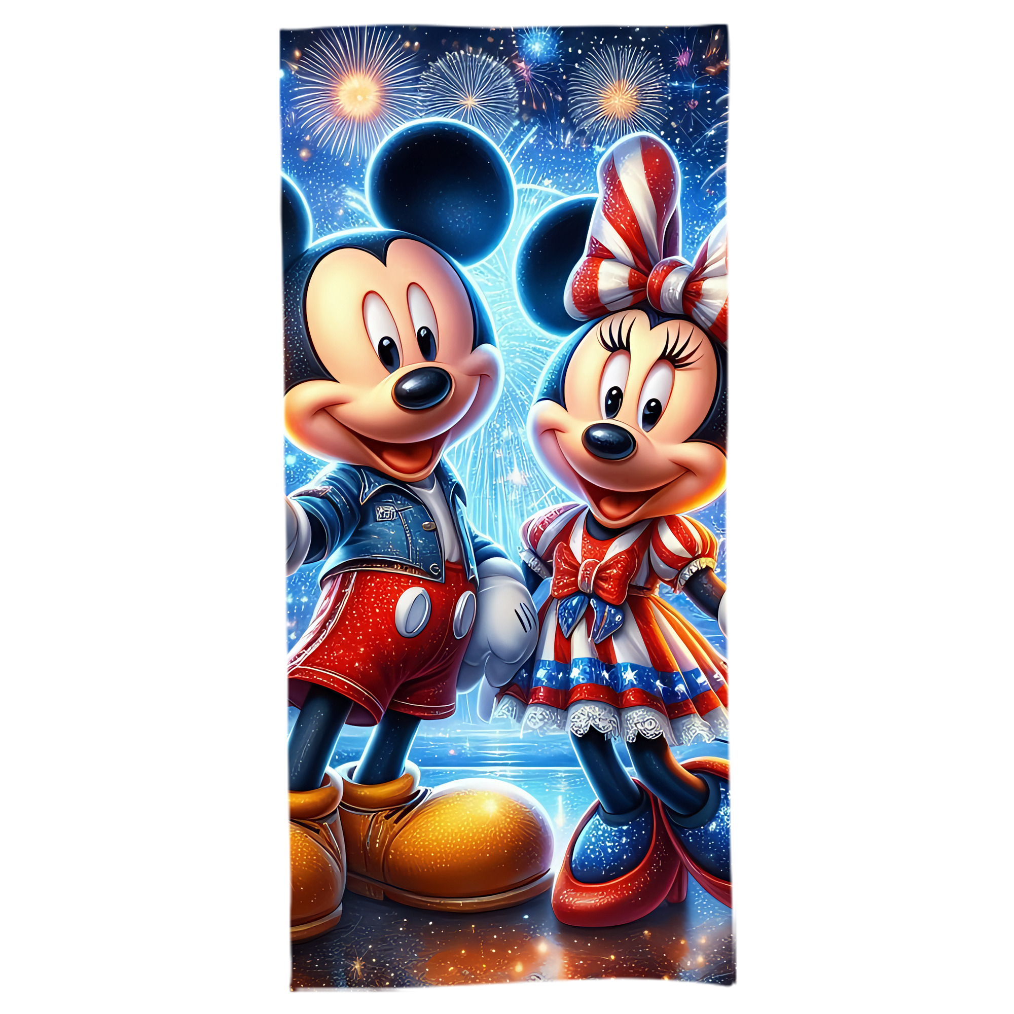 （画像用） ミッキーマウス Mickey Mouse 大判バスタオル 70×140cm 吸水速乾 柔らかい肌触り