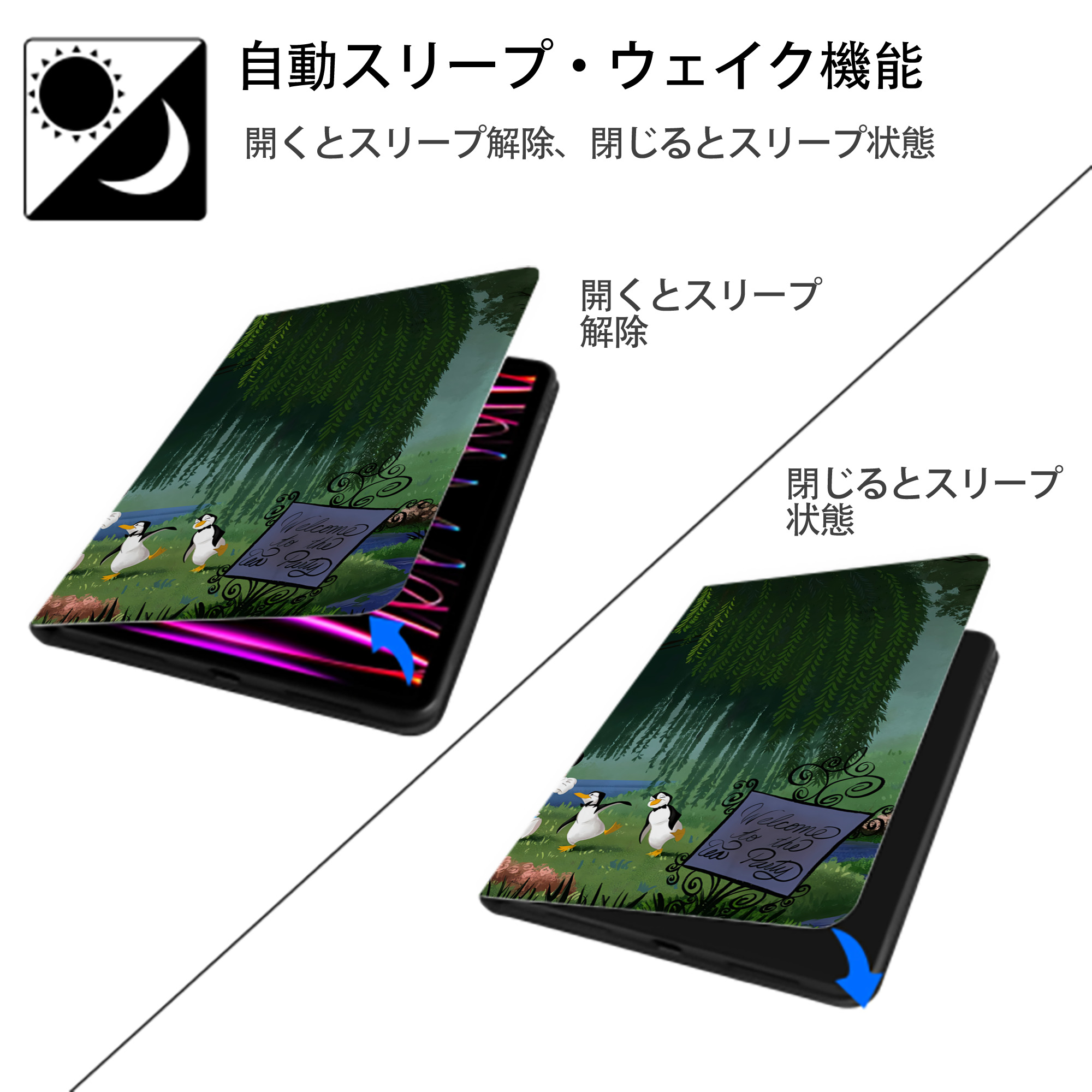 ミッキーマウス Mickey Mouse IPad ケース ブック型 PUレザー TPU 耐衝撃 軽量 薄型 ペン収納なし 全面保護 IPad 各モデル対応