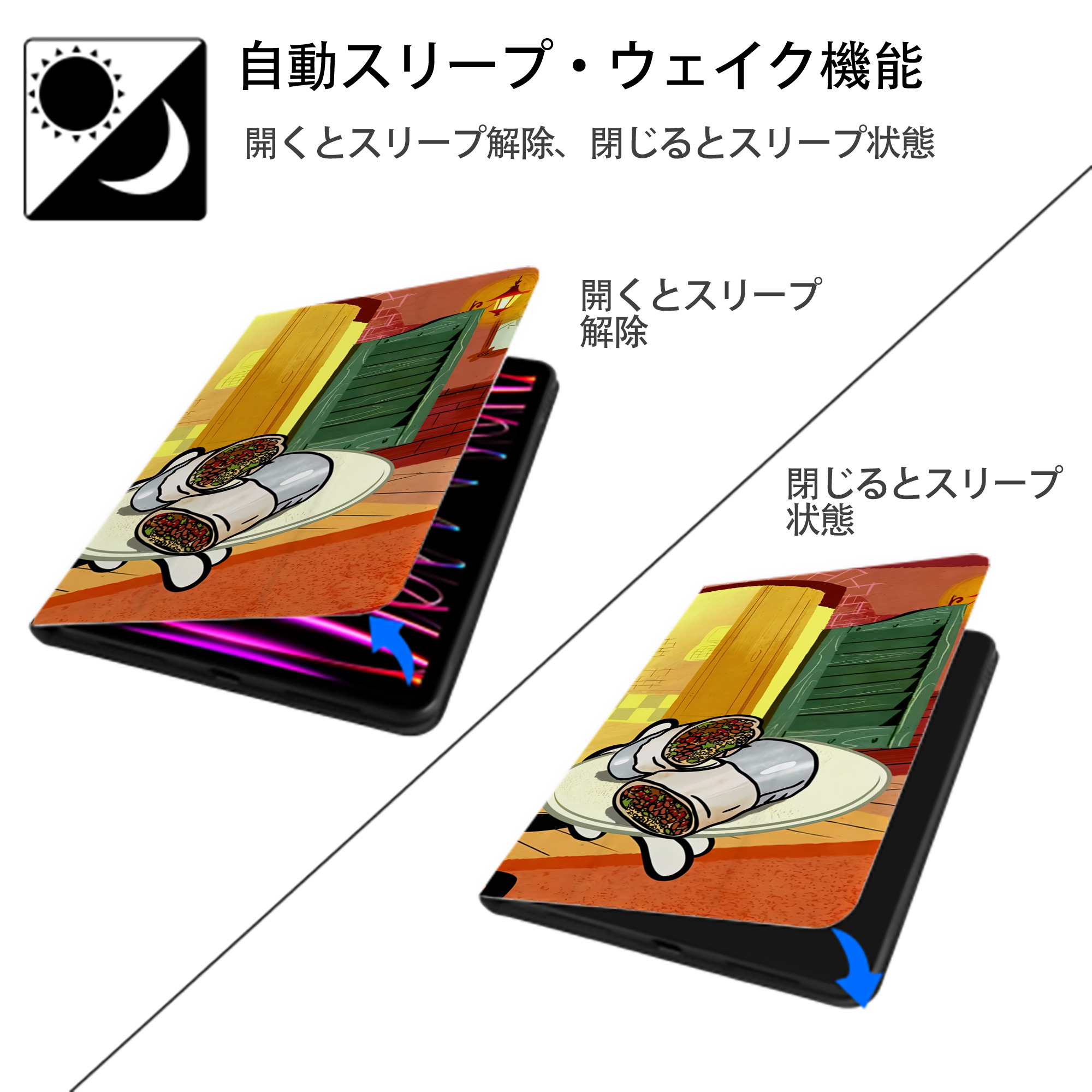 ミッキーマウス Mickey Mouse IPad ケース ブック型 PUレザー TPU 耐衝撃 軽量 薄型 ペン収納なし 全面保護 IPad 各モデル対応