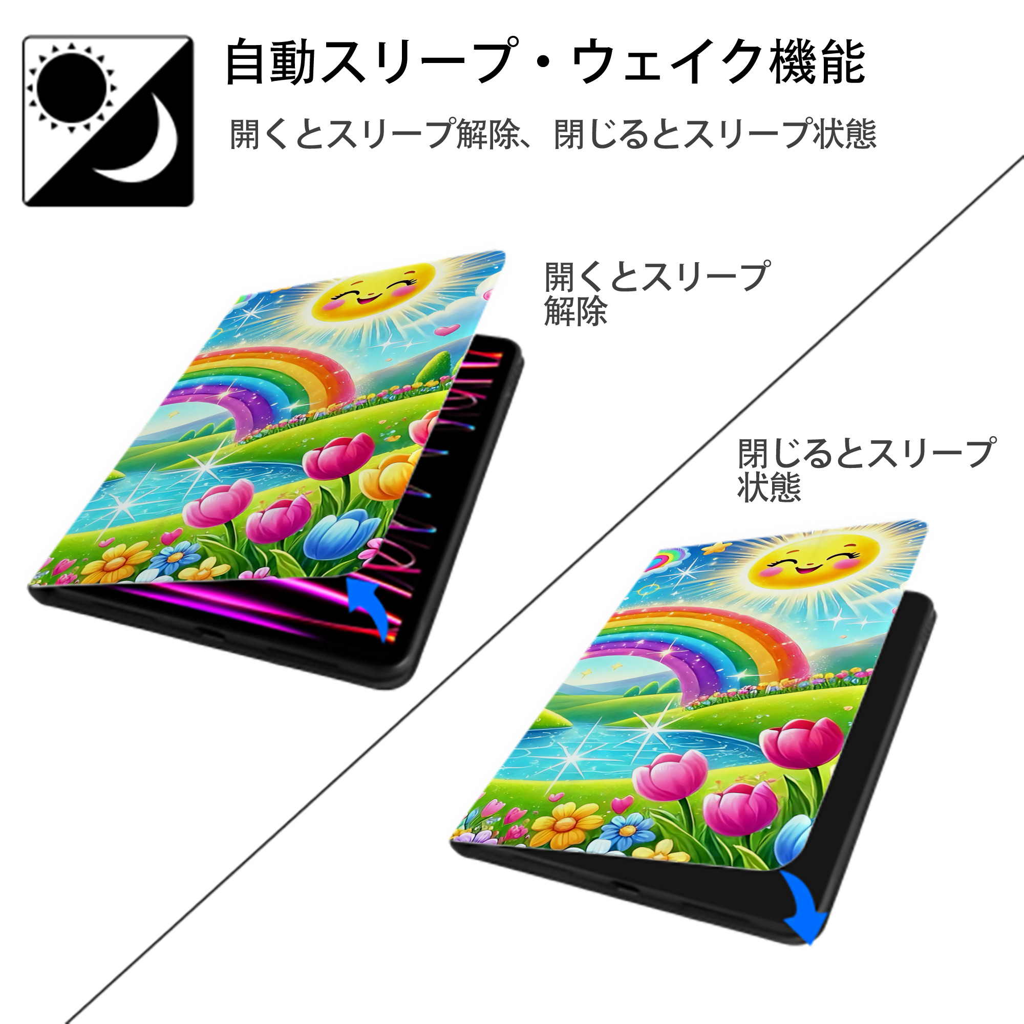 ミッキーマウス Mickey Mouse IPad ケース ブック型 PUレザー TPU 耐衝撃 軽量 薄型 ペン収納なし 全面保護 IPad 各モデル対応