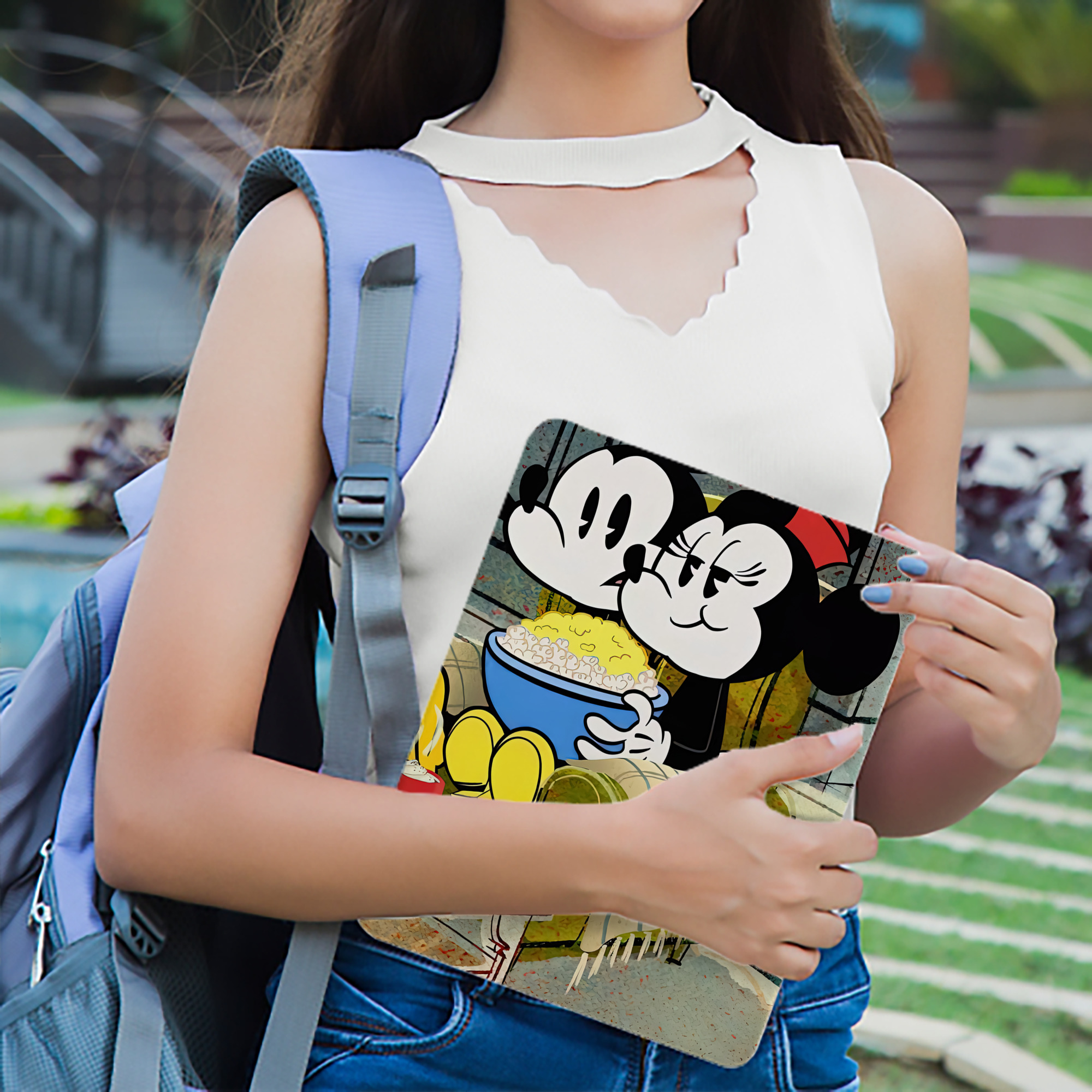 ミッキーマウス Mickey Mouse IPadケース ペンホルダー付き ブックスタイルデザイン
