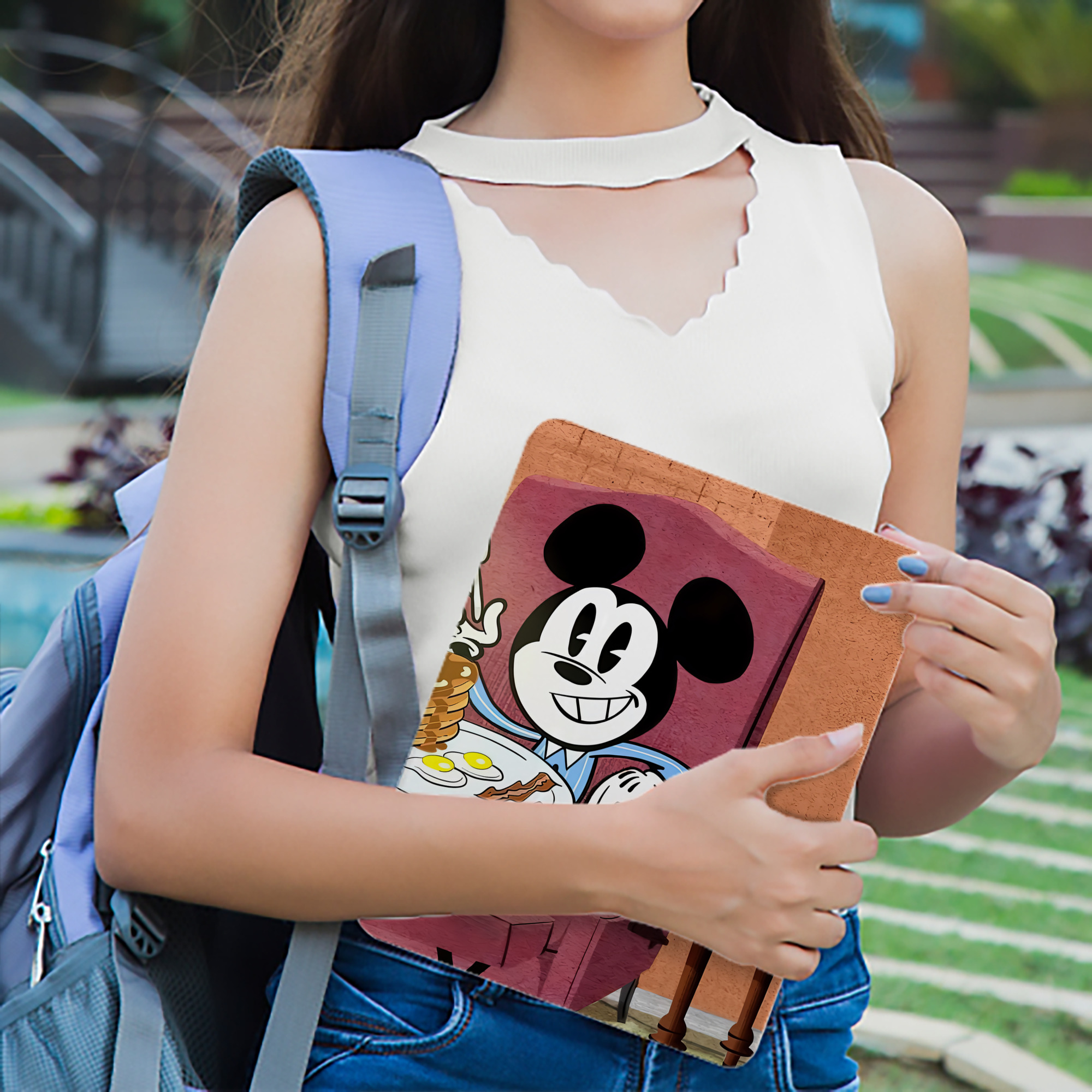 ミッキーマウス Mickey Mouse IPadケース ペンホルダー付き ブックスタイルデザイン
