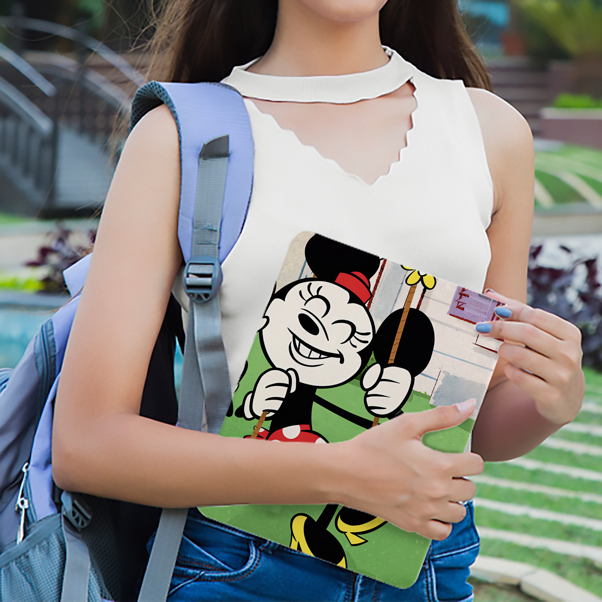 ミッキーマウス Mickey Mouse IPadケース ペンホルダー付き ブックスタイルデザイン