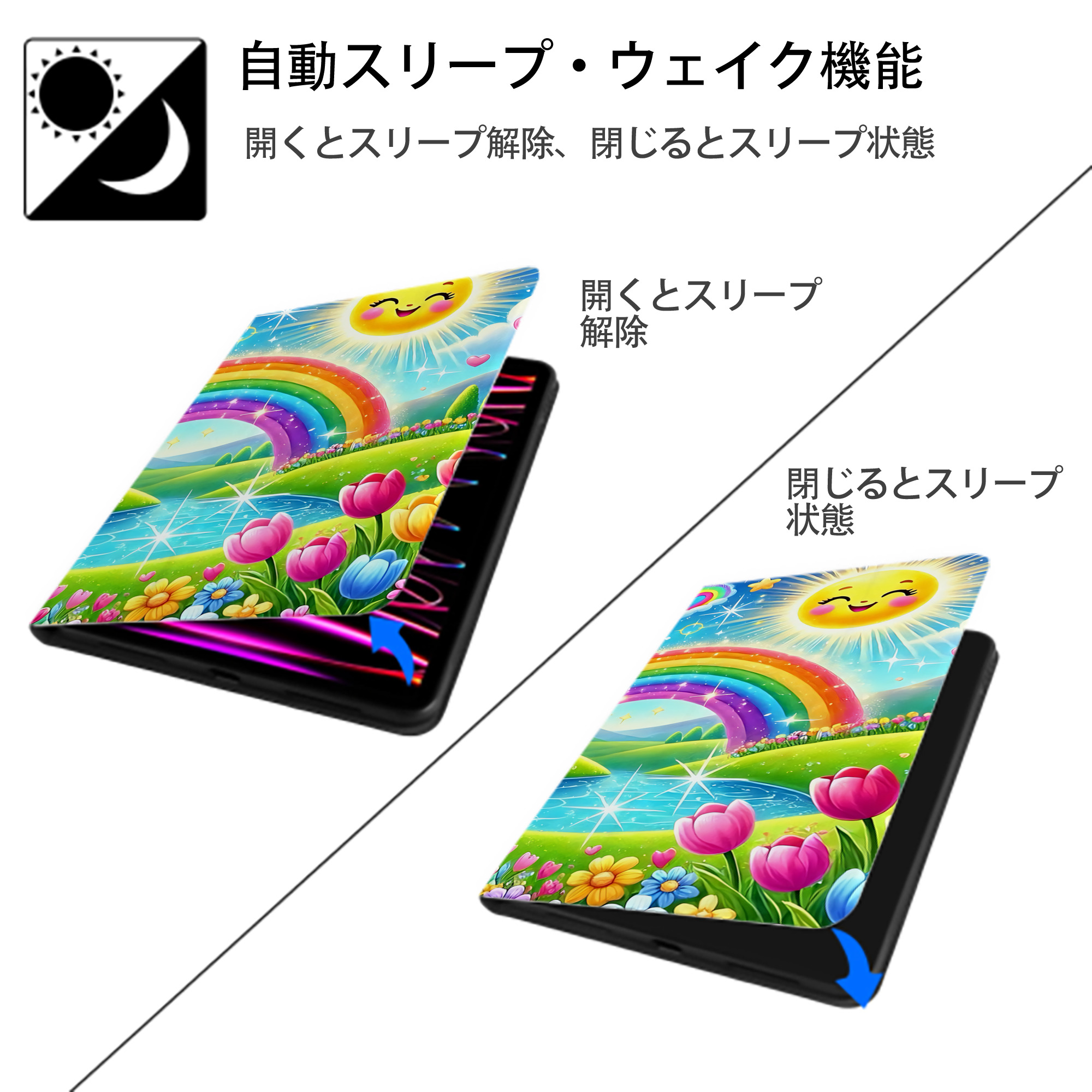 ミッキーマウス Mickey Mouse IPadケース ペンホルダー付き ブックスタイルデザイン