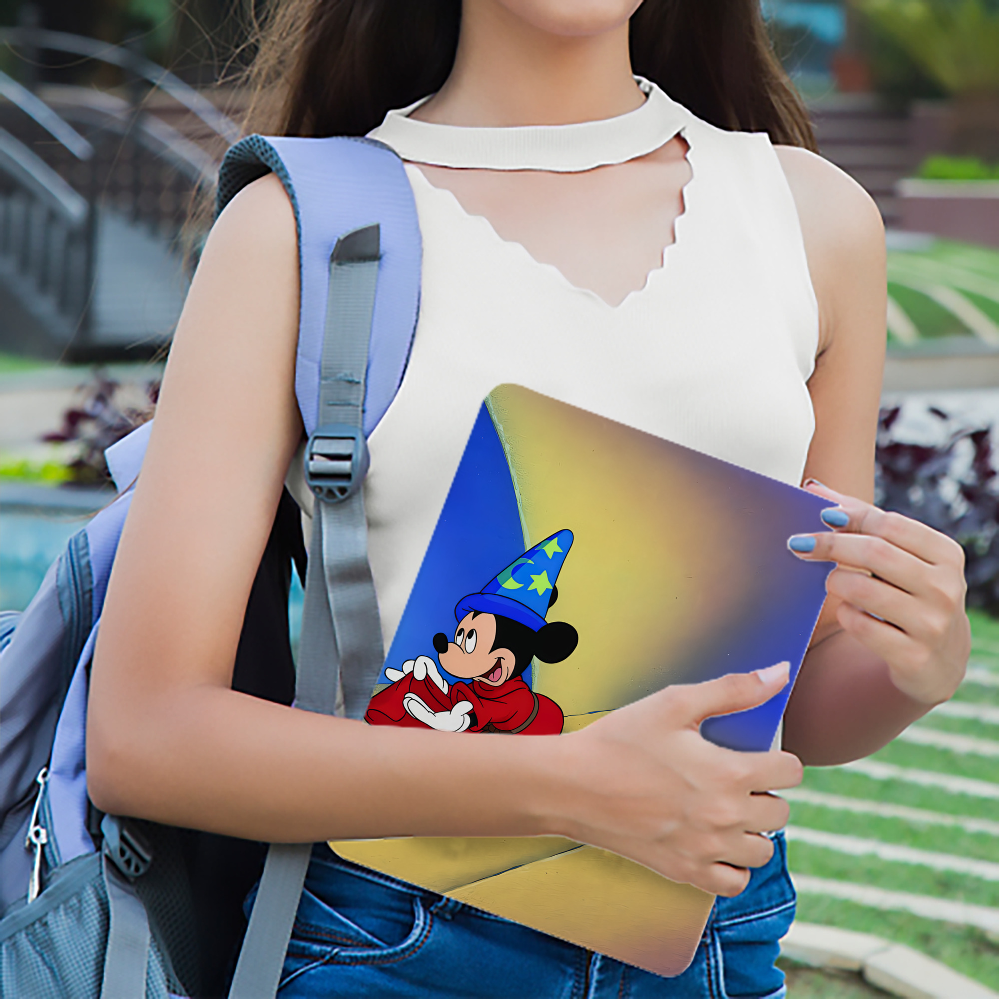 ミッキーマウス Mickey Mouse IPadケース ペンホルダー付き ブックスタイルデザイン