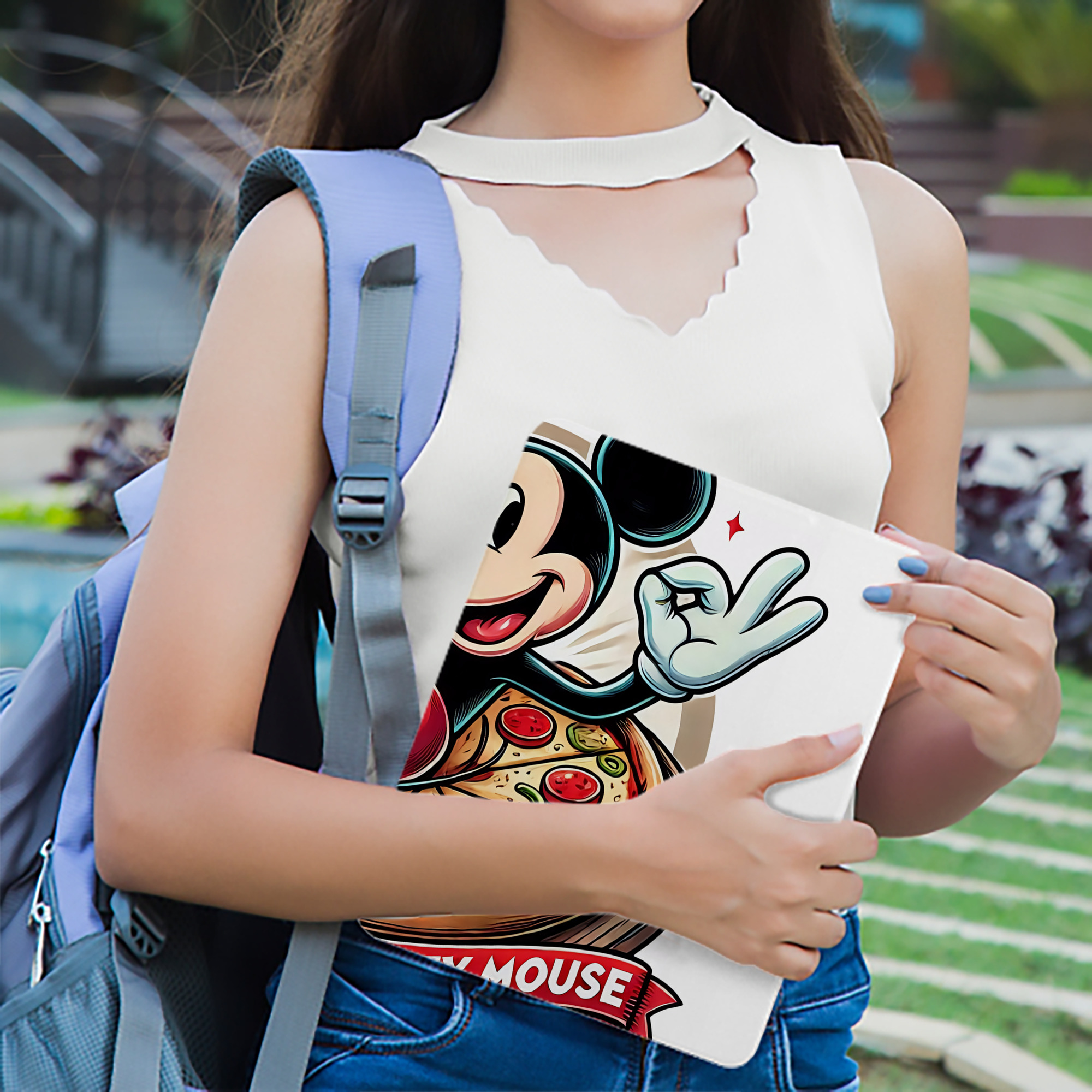 ミッキーマウス Mickey Mouse IPadケース ペンホルダー付き ブックスタイルデザイン