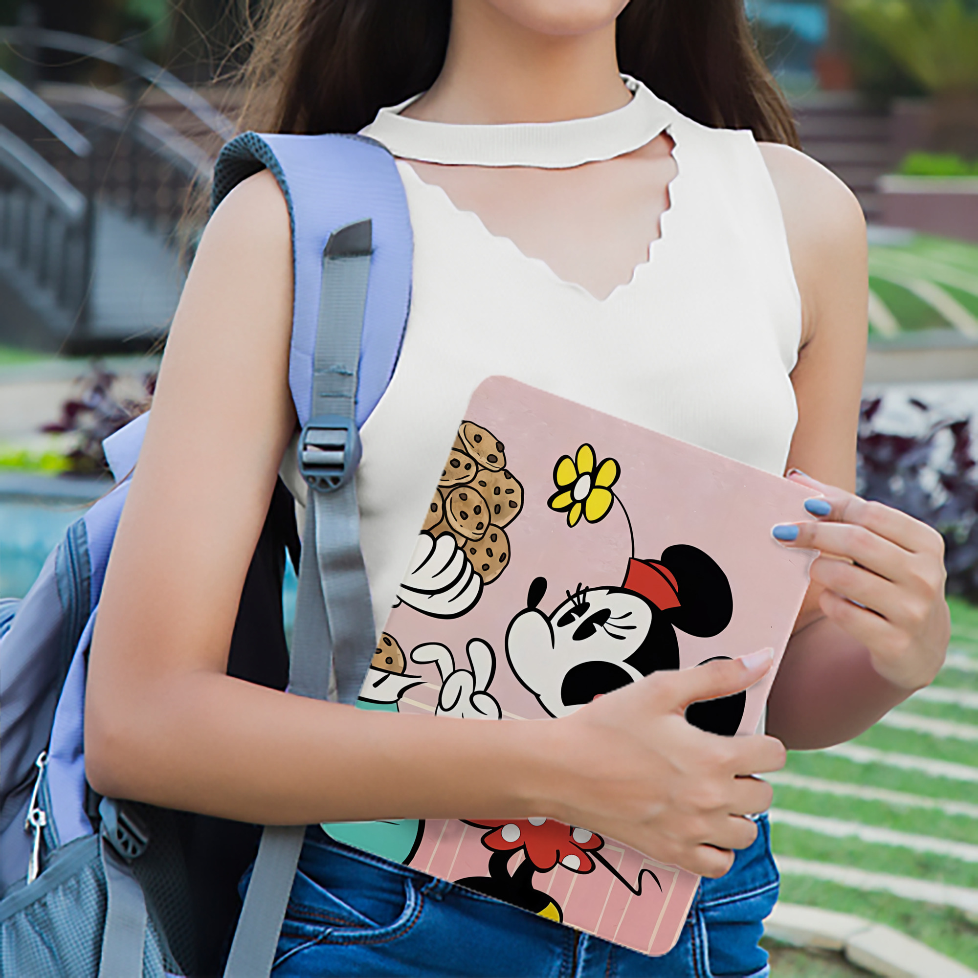 ミッキーマウス Mickey Mouse IPadケース ペンホルダー付き ブックスタイルデザイン