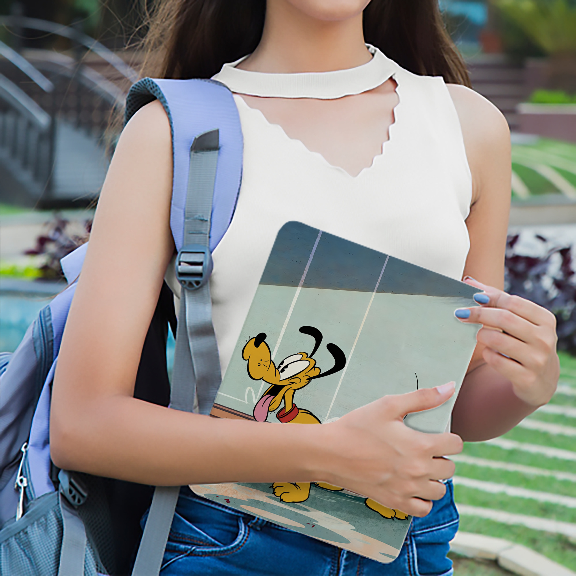 ミッキーマウス Mickey Mouse IPadケース ペンホルダー付き ブックスタイルデザイン