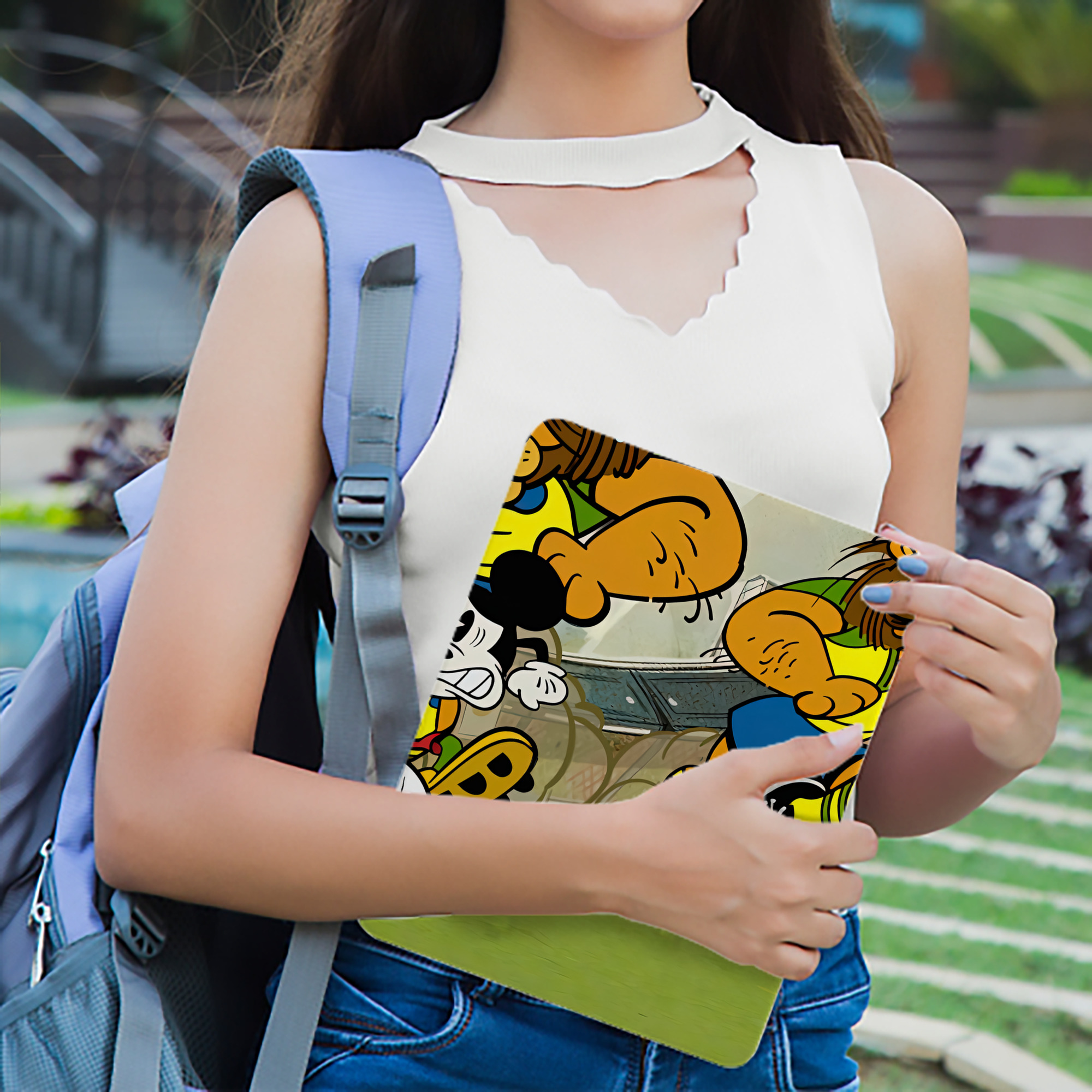 ミッキーマウス Mickey Mouse IPadケース ペンホルダー付き ブックスタイルデザイン