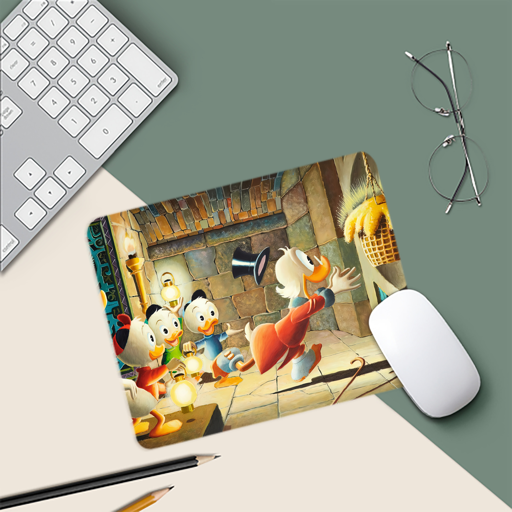 ミッキーマウス Mickey Mouse マウスパッド ステッチ加工 ラバー素材 防水 滑り止め 超薄型 ゲーミング/オフィス対応