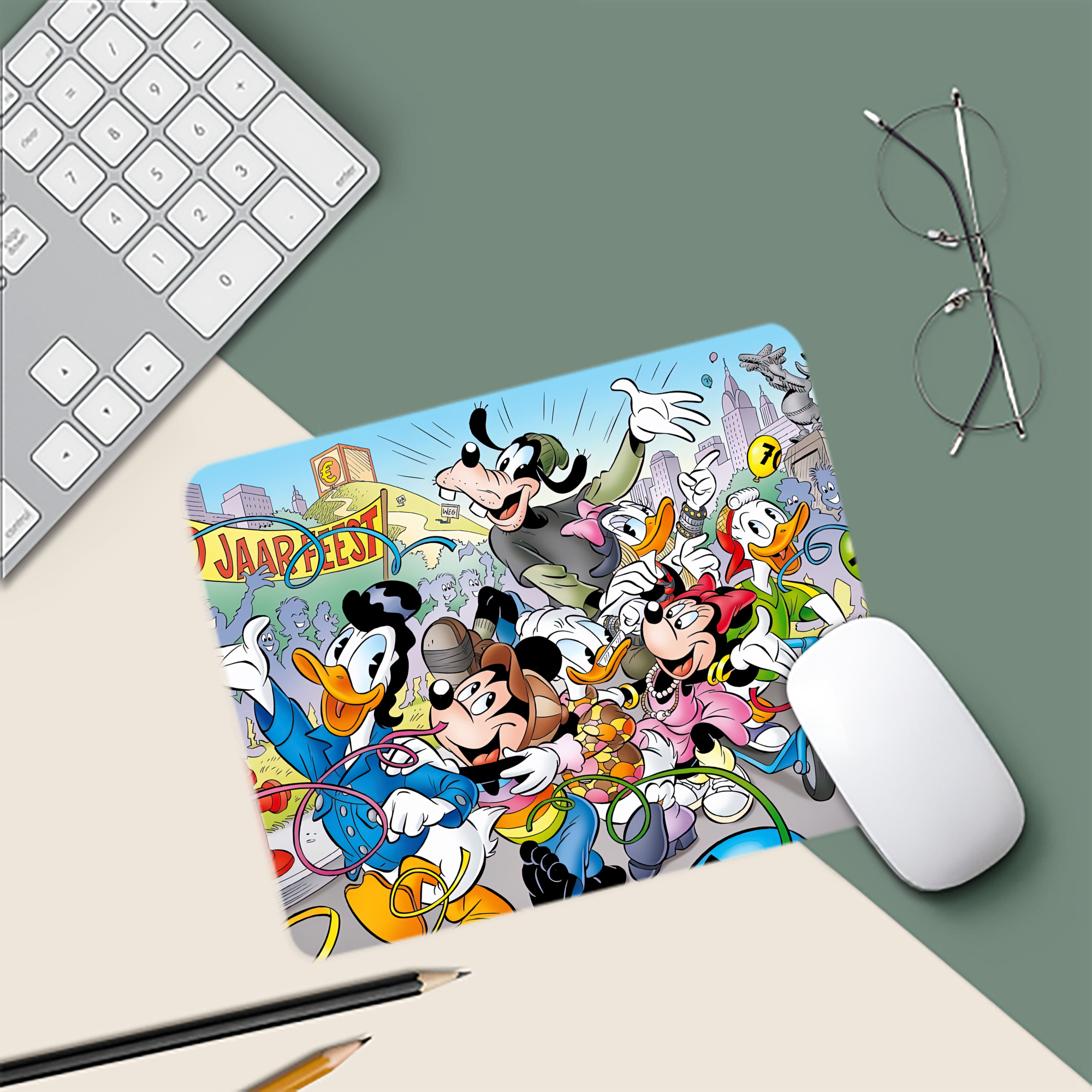 ミッキーマウス Mickey Mouse マウスパッド ステッチ加工 ラバー素材 防水 滑り止め 超薄型 ゲーミング/オフィス対応