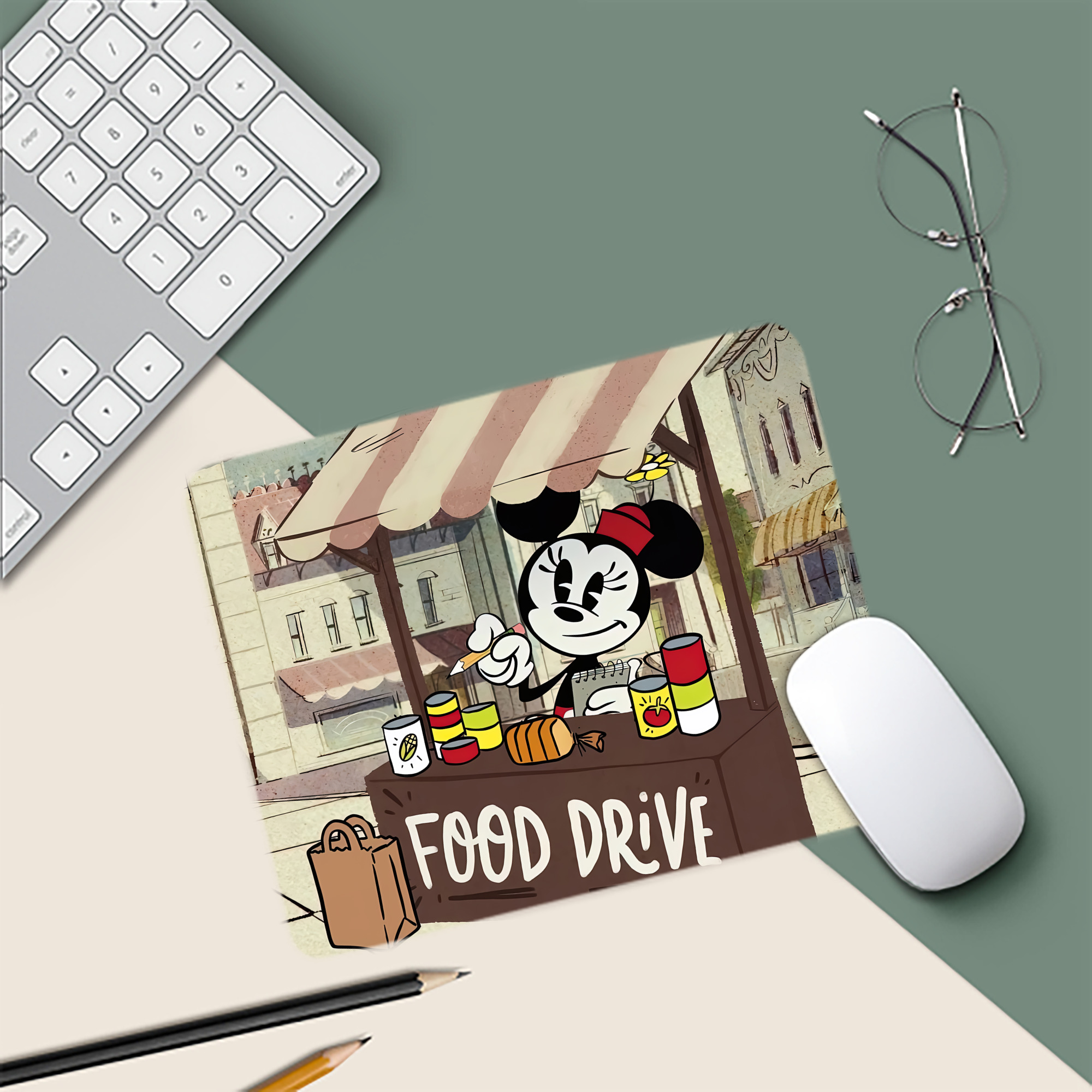 ミッキーマウス Mickey Mouse マウスパッド ステッチ加工 ラバー素材 防水 滑り止め 超薄型 ゲーミング/オフィス対応