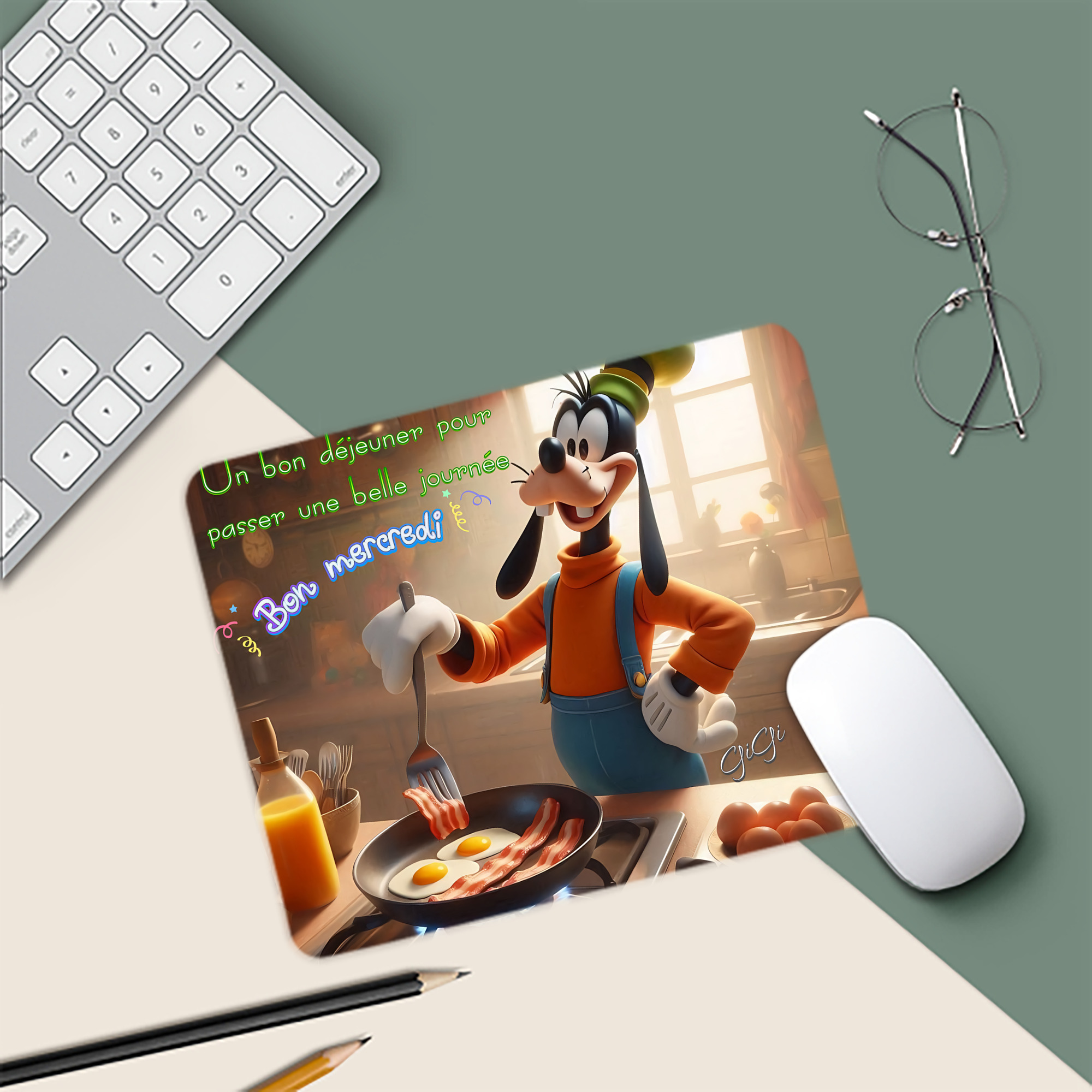 ミッキーマウス Mickey Mouse マウスパッド ステッチ加工 ラバー素材 防水 滑り止め 超薄型 ゲーミング/オフィス対応