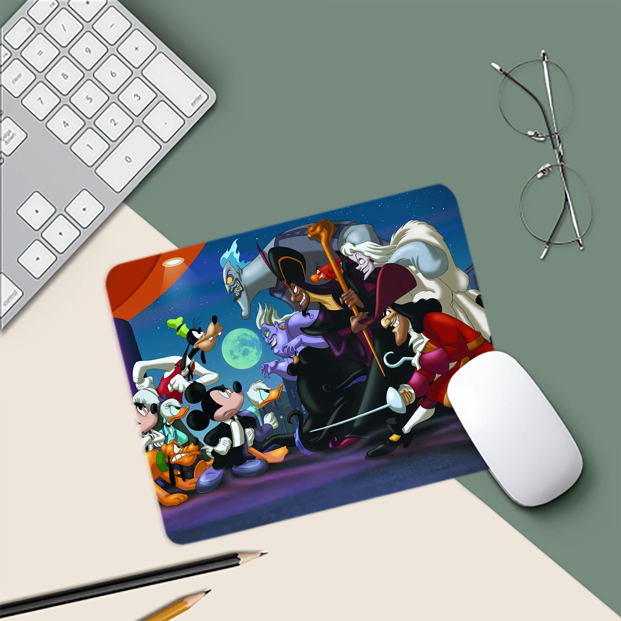 ミッキーマウス Mickey Mouse マウスパッド ステッチ加工 ラバー素材 防水 滑り止め 超薄型 ゲーミング/オフィス対応