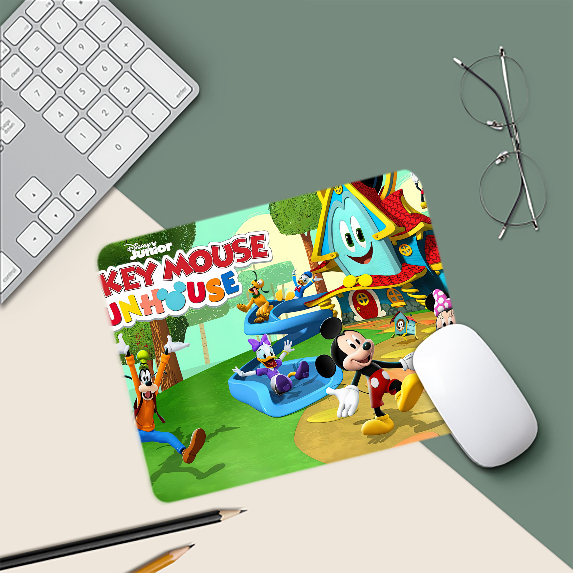 ミッキーマウス Mickey Mouse マウスパッド ステッチ加工 ラバー素材 防水 滑り止め 超薄型 ゲーミング/オフィス対応