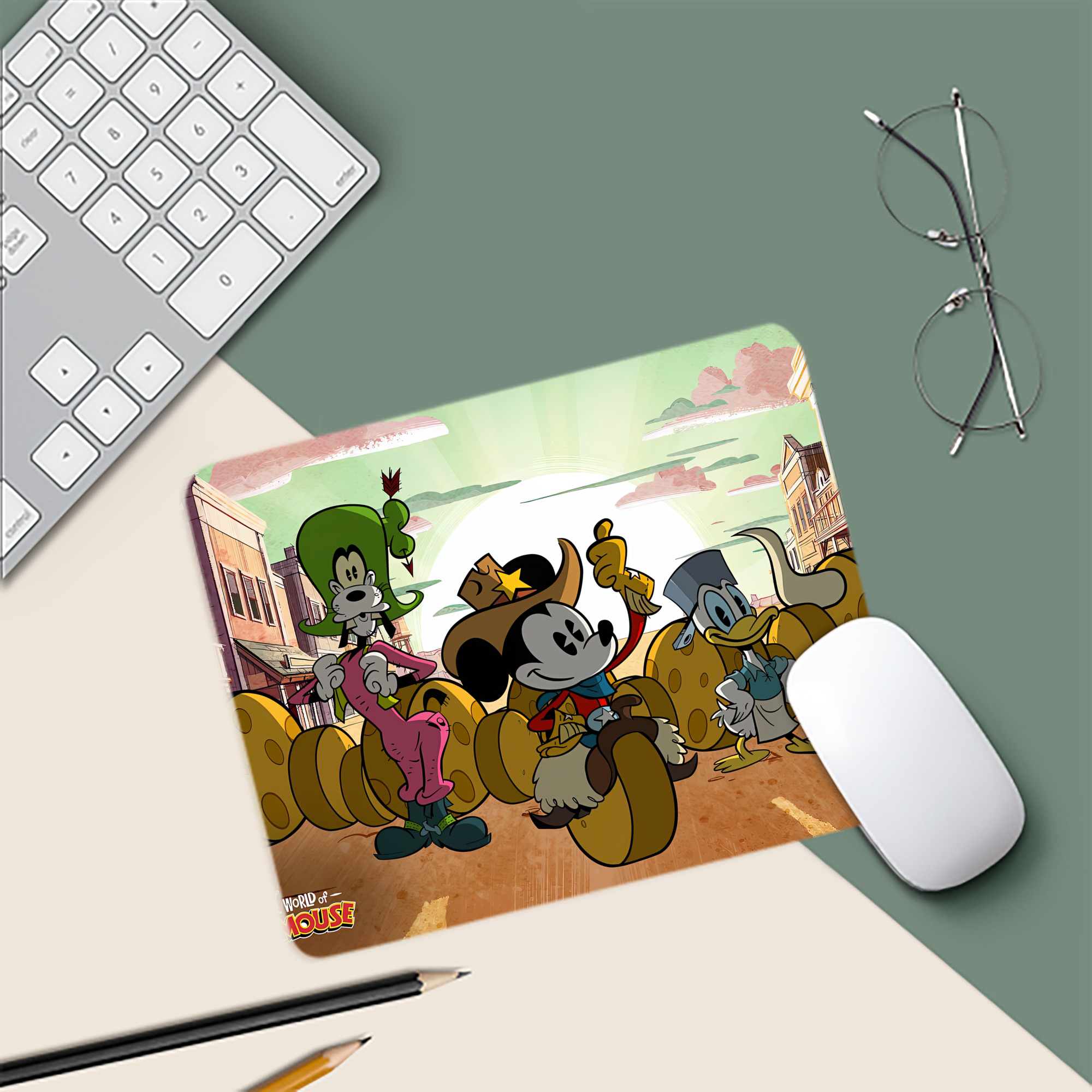 ミッキーマウス Mickey Mouse マウスパッド ステッチ加工 ラバー素材 防水 滑り止め 超薄型 ゲーミング/オフィス対応