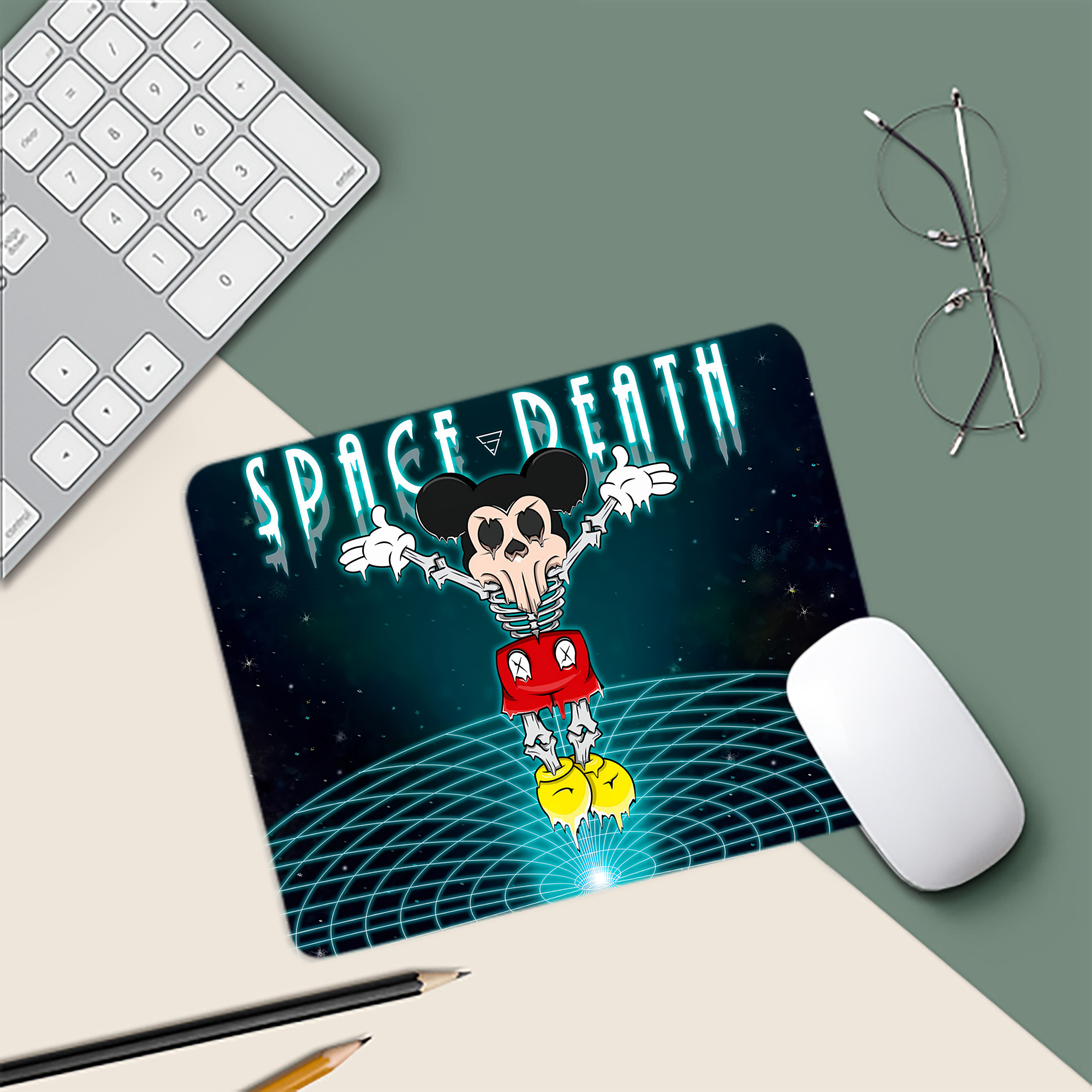 ミッキーマウス Mickey Mouse マウスパッド ステッチ加工 ラバー素材 防水 滑り止め 超薄型 ゲーミング/オフィス対応