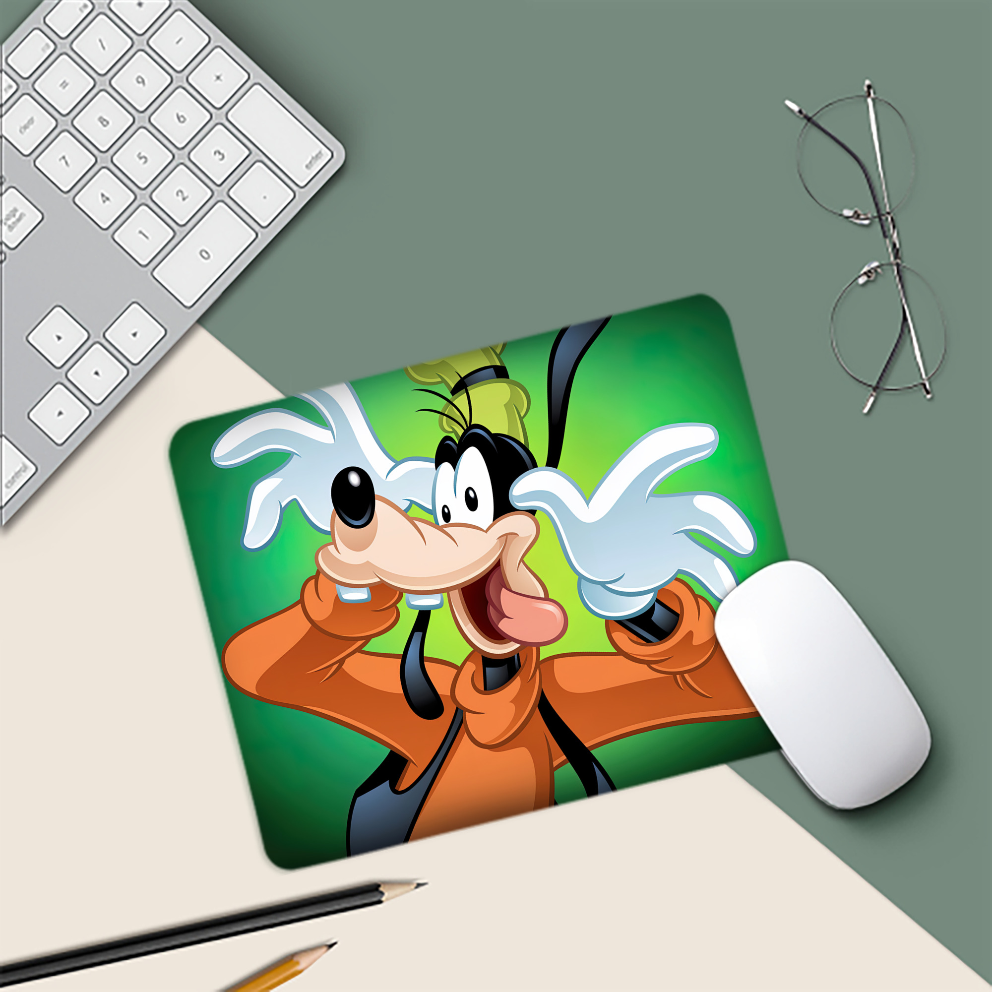 ミッキーマウス Mickey Mouse マウスパッド ステッチ加工 ラバー素材 防水 滑り止め 超薄型 ゲーミング/オフィス対応