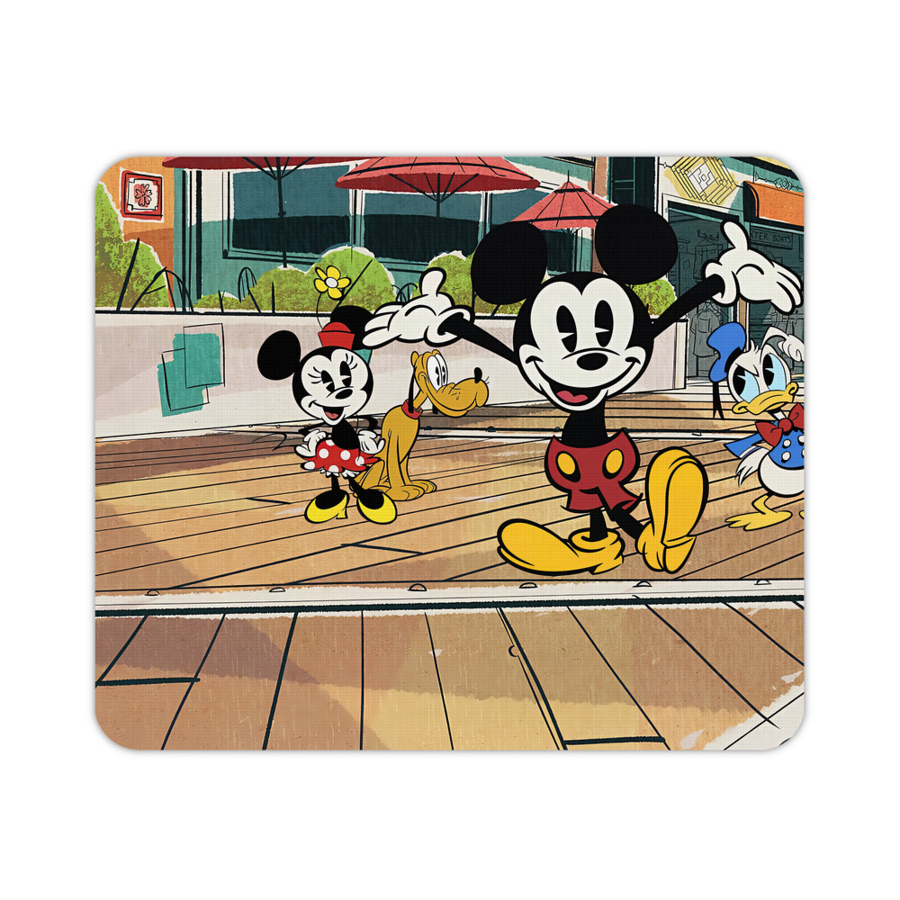ミッキーマウス Mickey Mouse マウスパッド ステッチ加工 ラバー素材 防水 滑り止め 超薄型 ゲーミング/オフィス対応