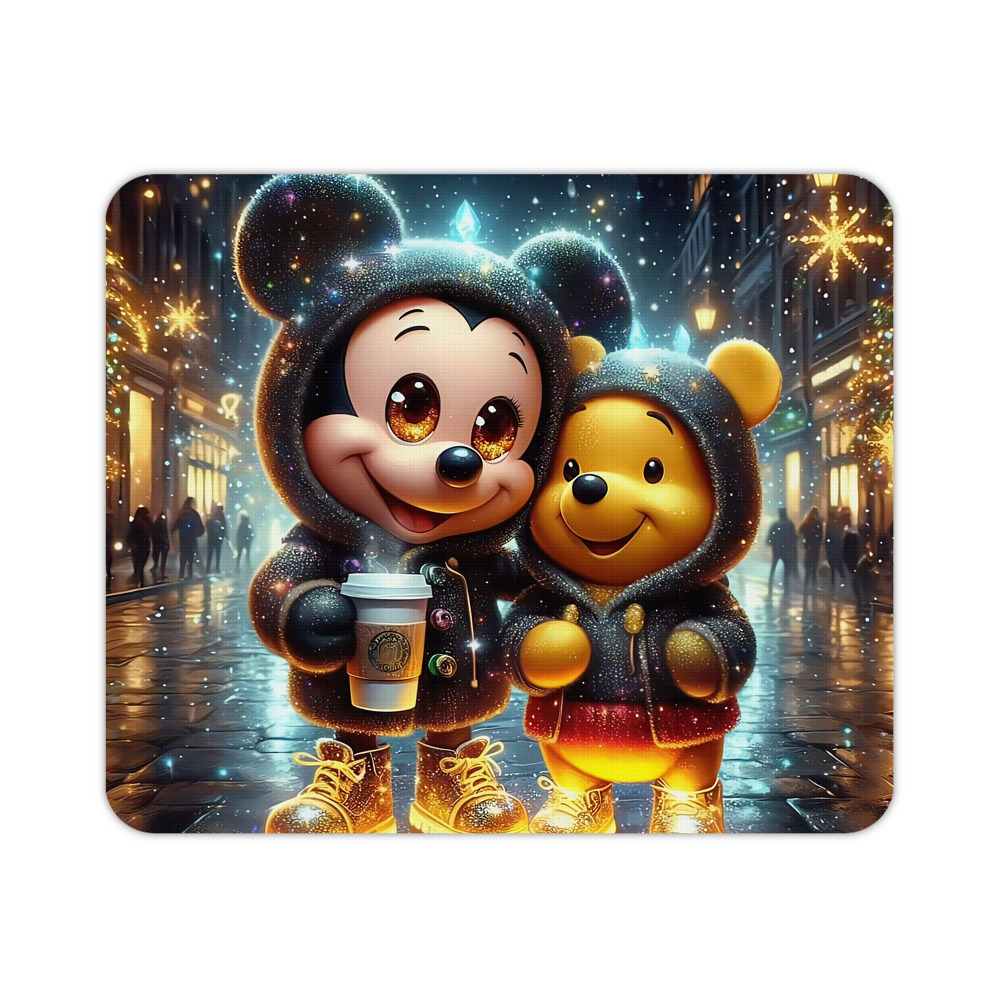 ミッキーマウス Mickey Mouse マウスパッド ステッチ加工 ラバー素材 防水 滑り止め 超薄型 ゲーミング/オフィス対応