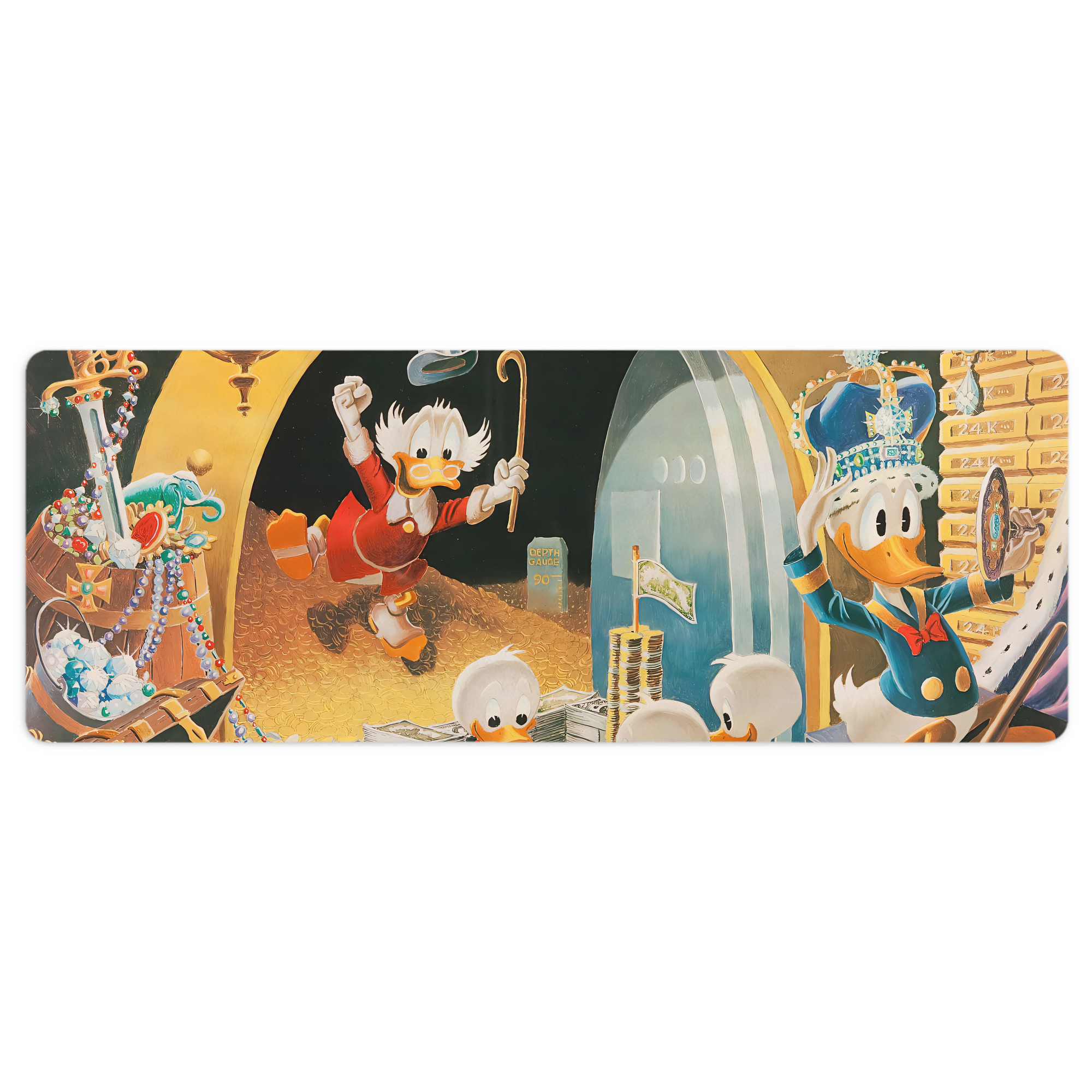 ミッキーマウス Mickey Mouse ステッチ加工 大判デスクマット／滑り止めマウスパッド