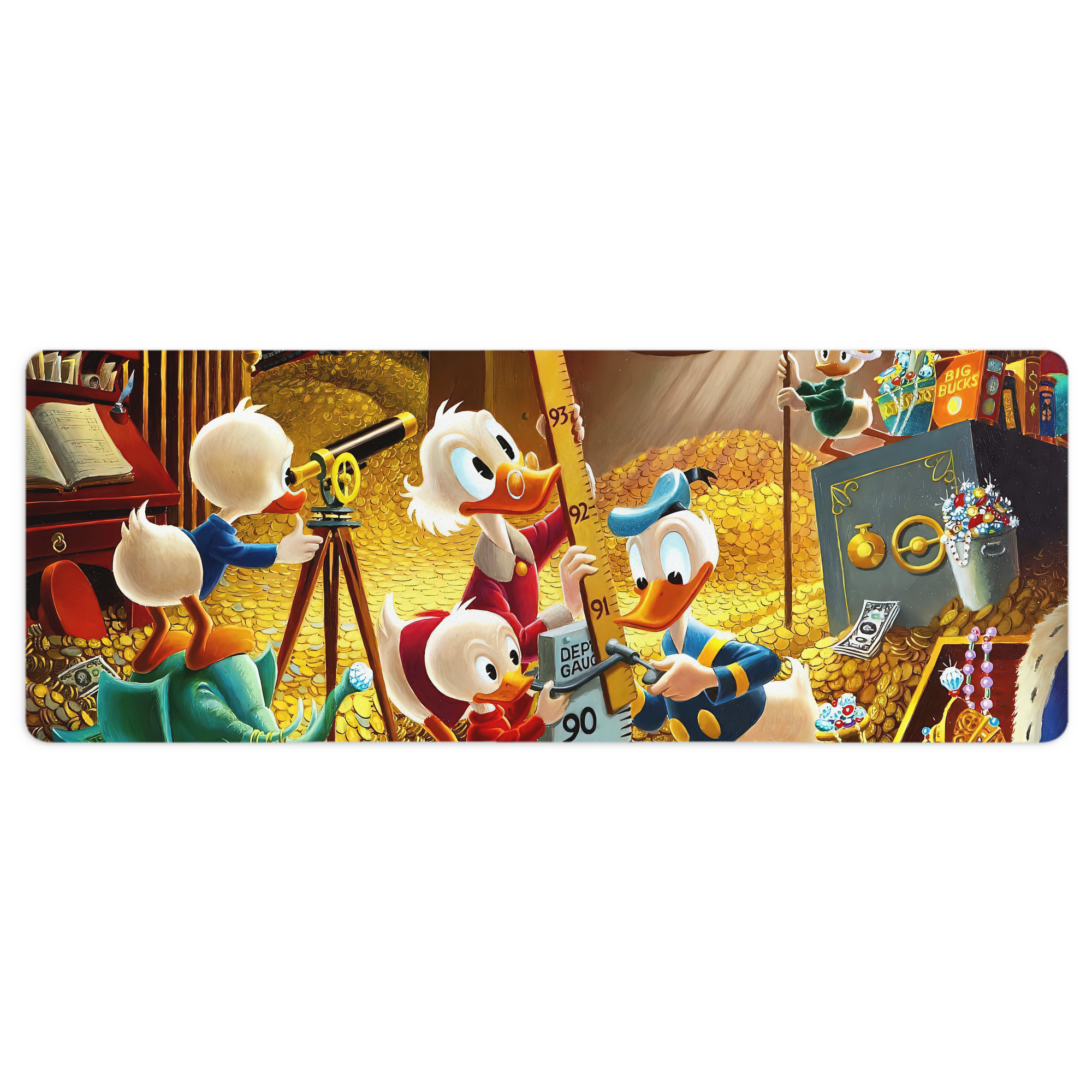 ミッキーマウス Mickey Mouse ステッチ加工 大判デスクマット／滑り止めマウスパッド