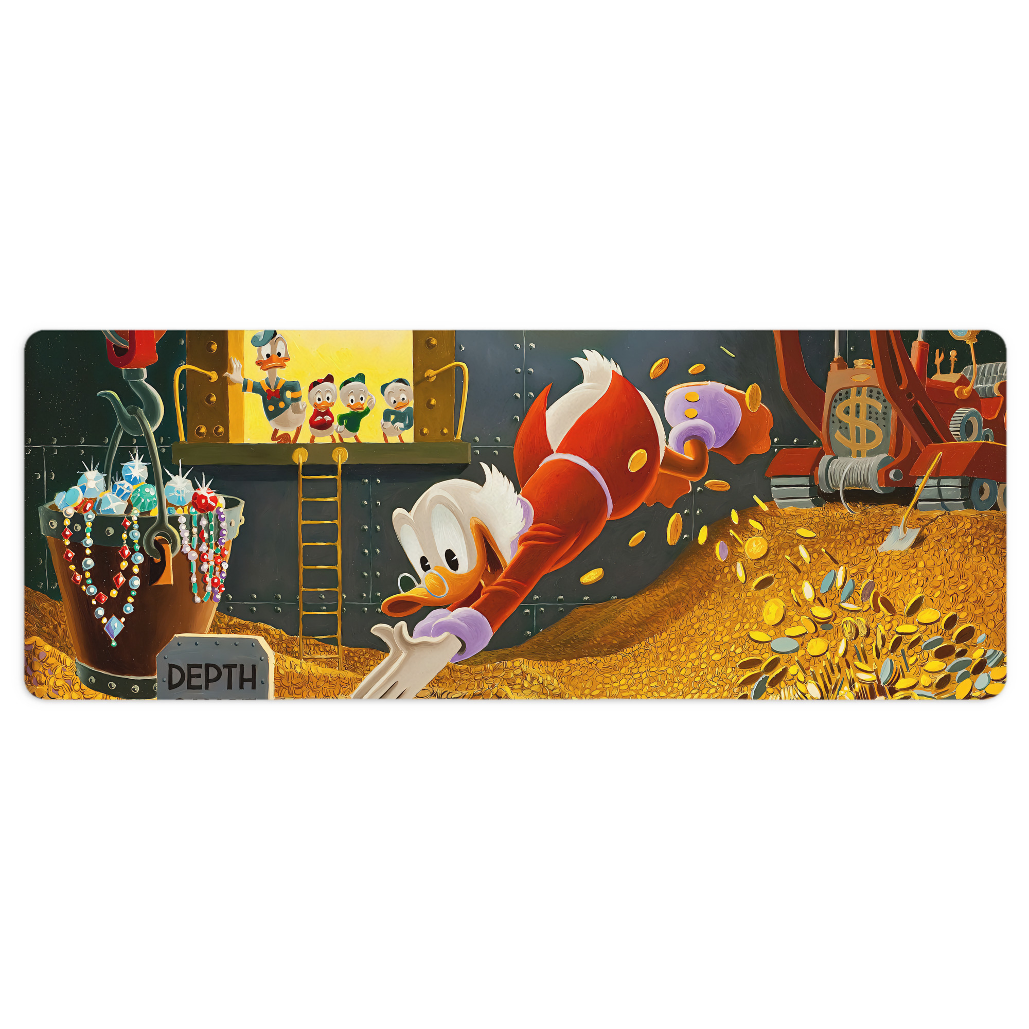 ミッキーマウス Mickey Mouse ステッチ加工 大判デスクマット／滑り止めマウスパッド