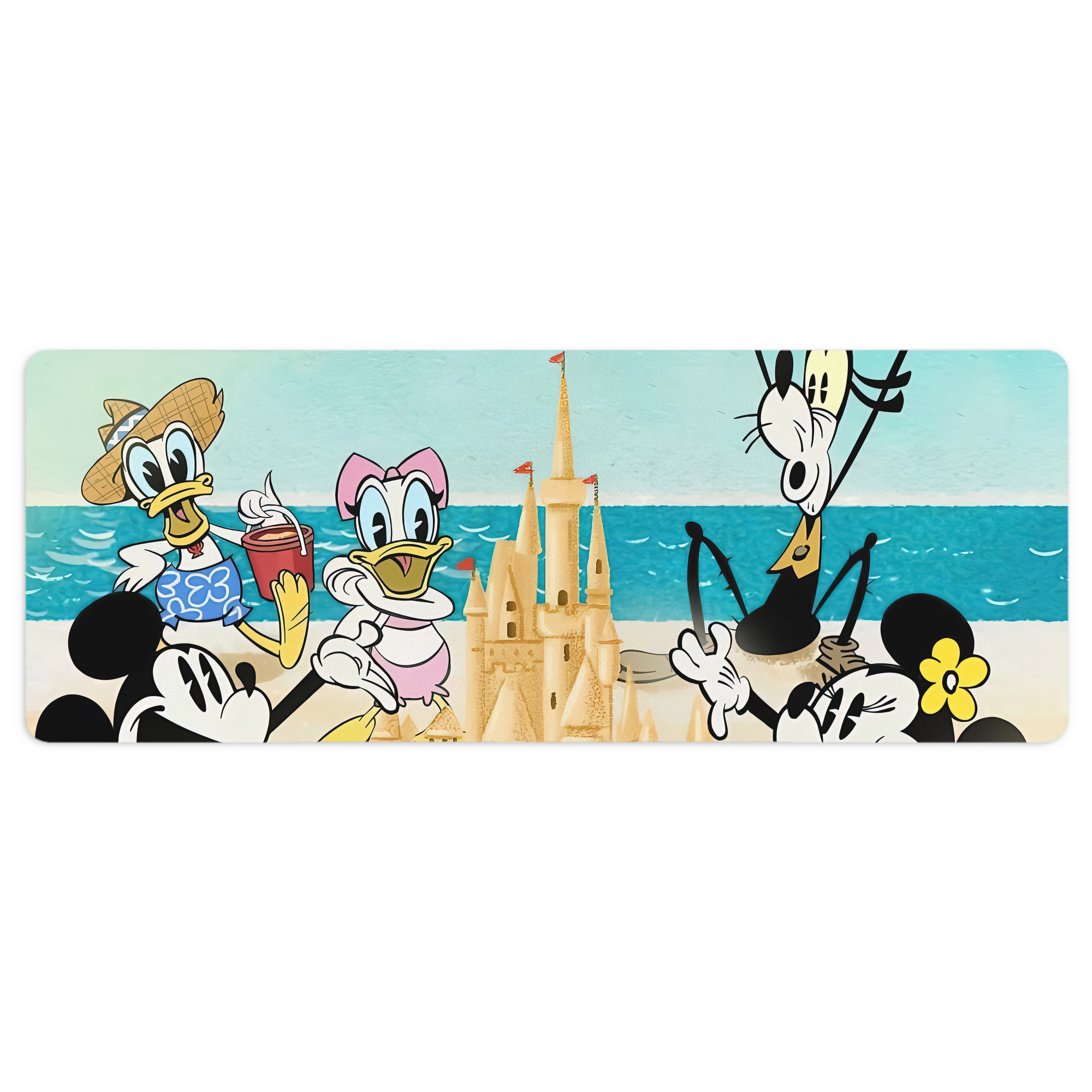 ミッキーマウス Mickey Mouse ステッチ加工 大判デスクマット／滑り止めマウスパッド