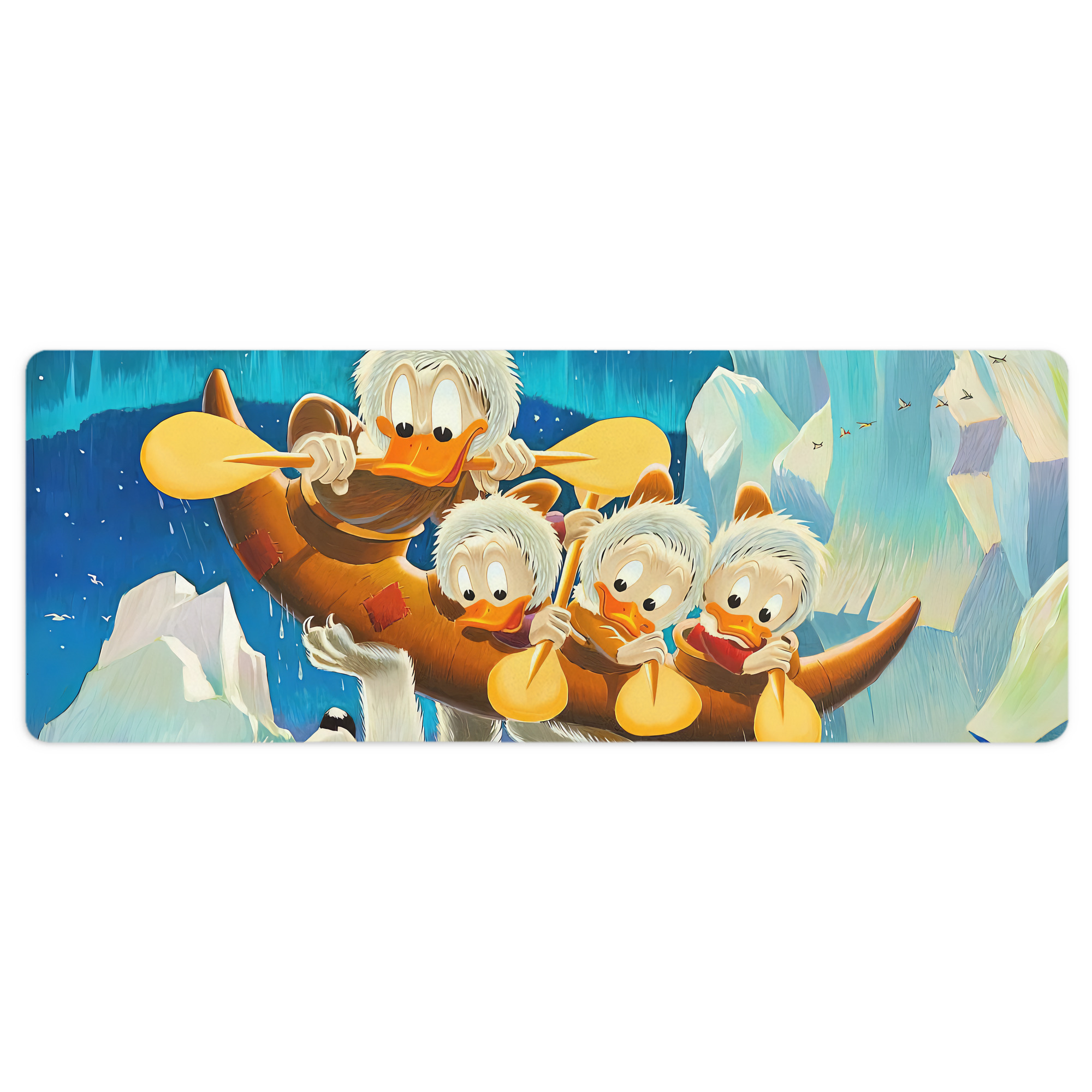 ミッキーマウス Mickey Mouse ステッチ加工 大判デスクマット／滑り止めマウスパッド