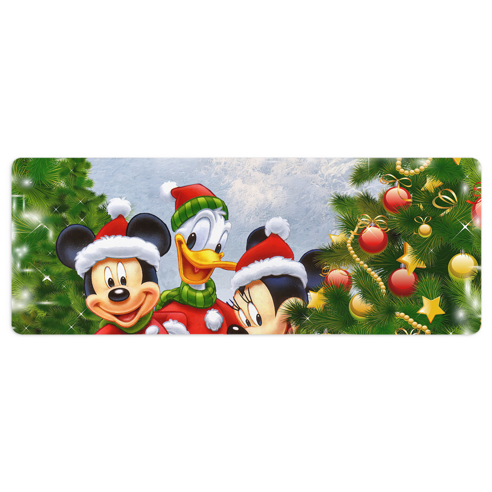 ミッキーマウス Mickey Mouse ステッチ加工 大判デスクマット／滑り止めマウスパッド
