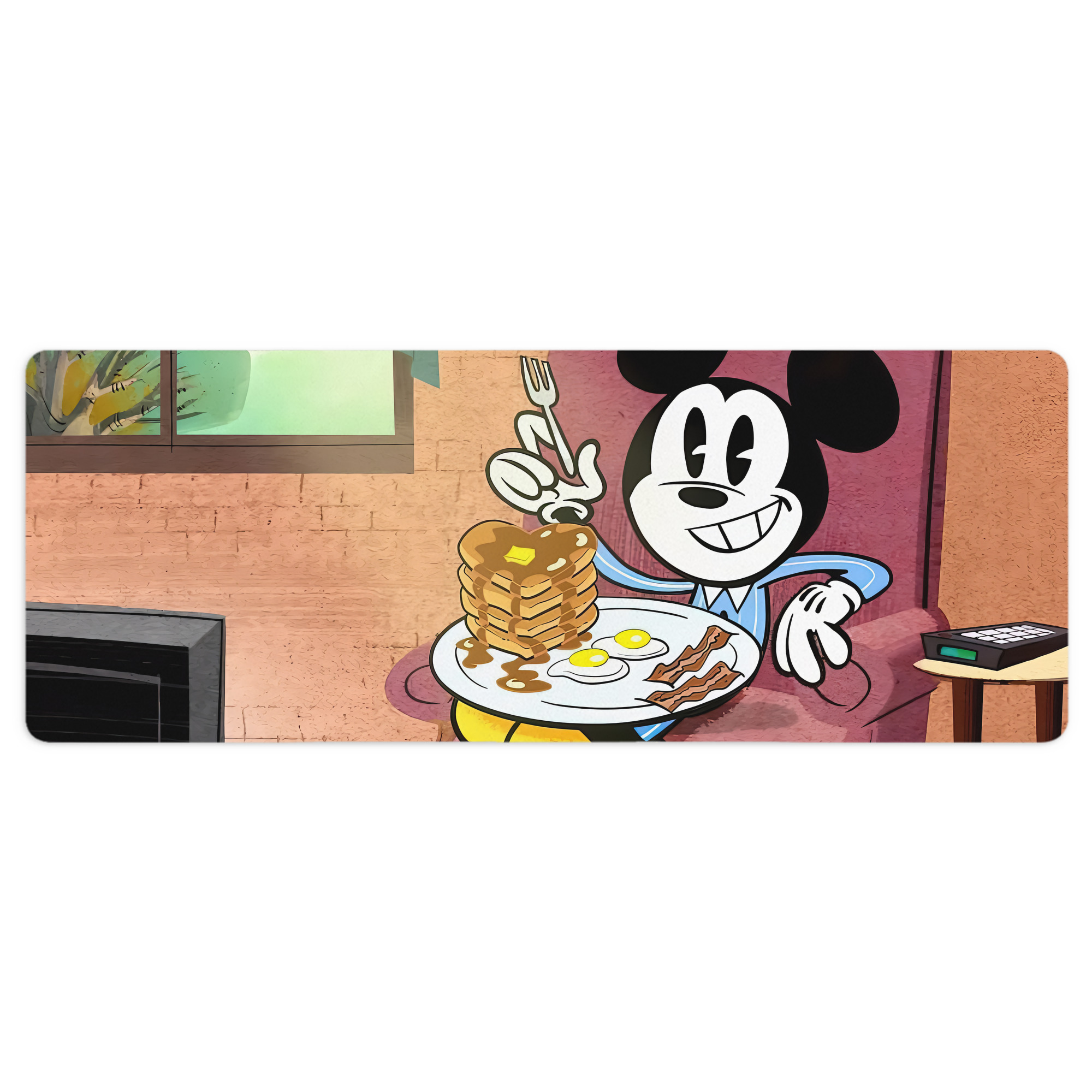 ミッキーマウス Mickey Mouse ステッチ加工 大判デスクマット／滑り止めマウスパッド