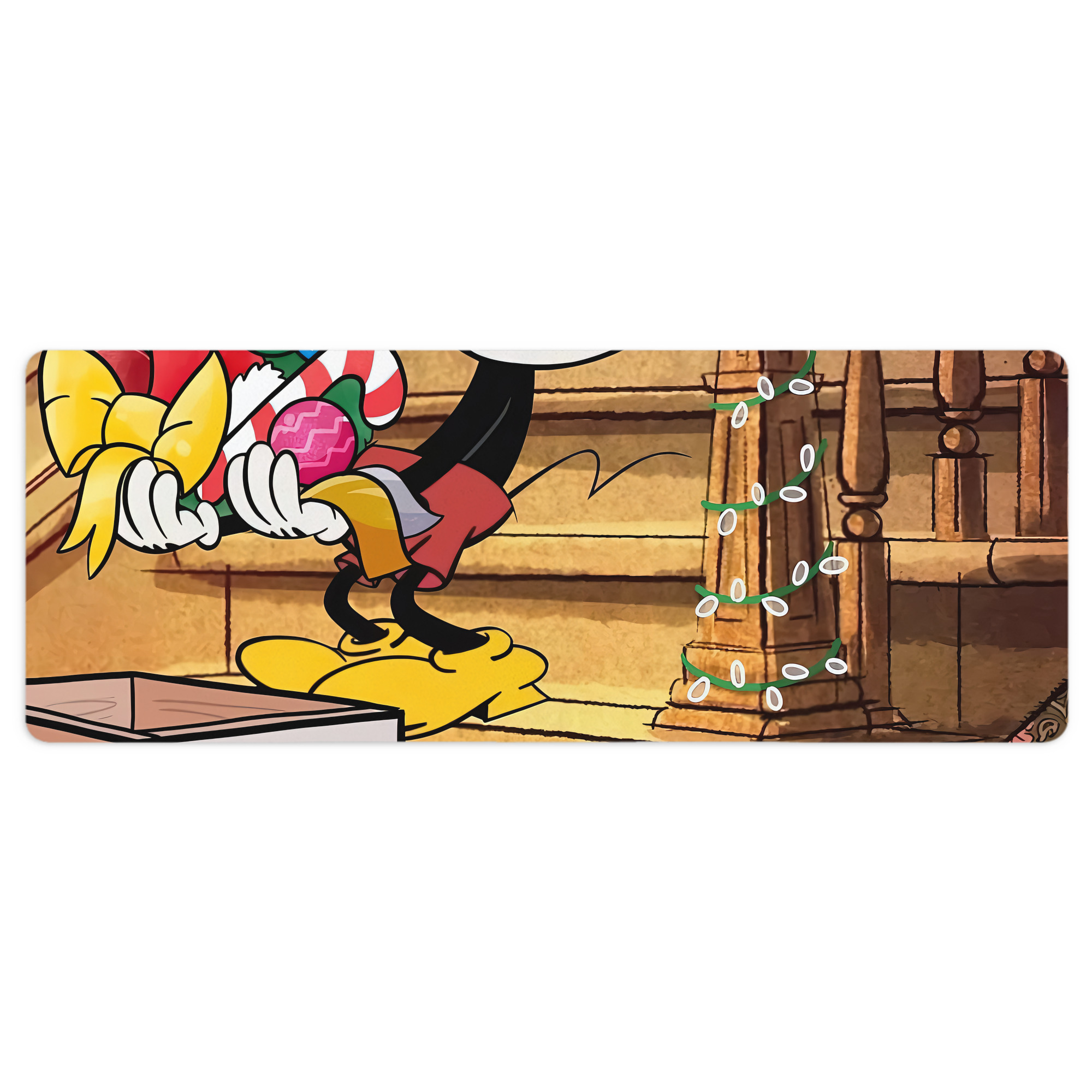 ミッキーマウス Mickey Mouse ステッチ加工 大判デスクマット／滑り止めマウスパッド