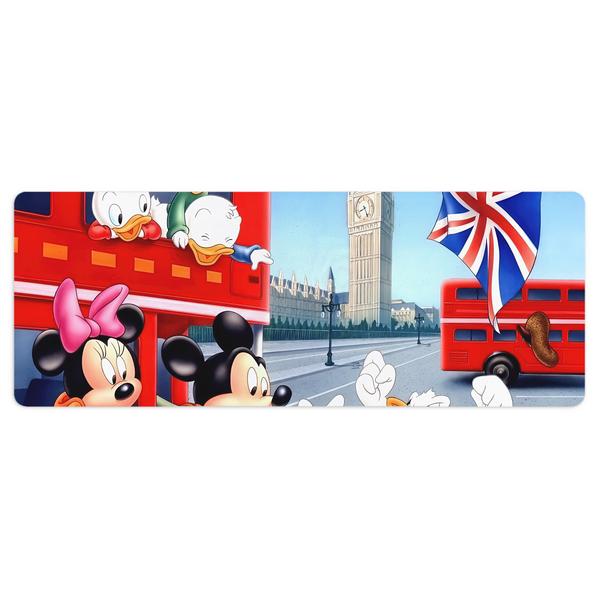 ミッキーマウス Mickey Mouse ステッチ加工 大判デスクマット／滑り止めマウスパッド