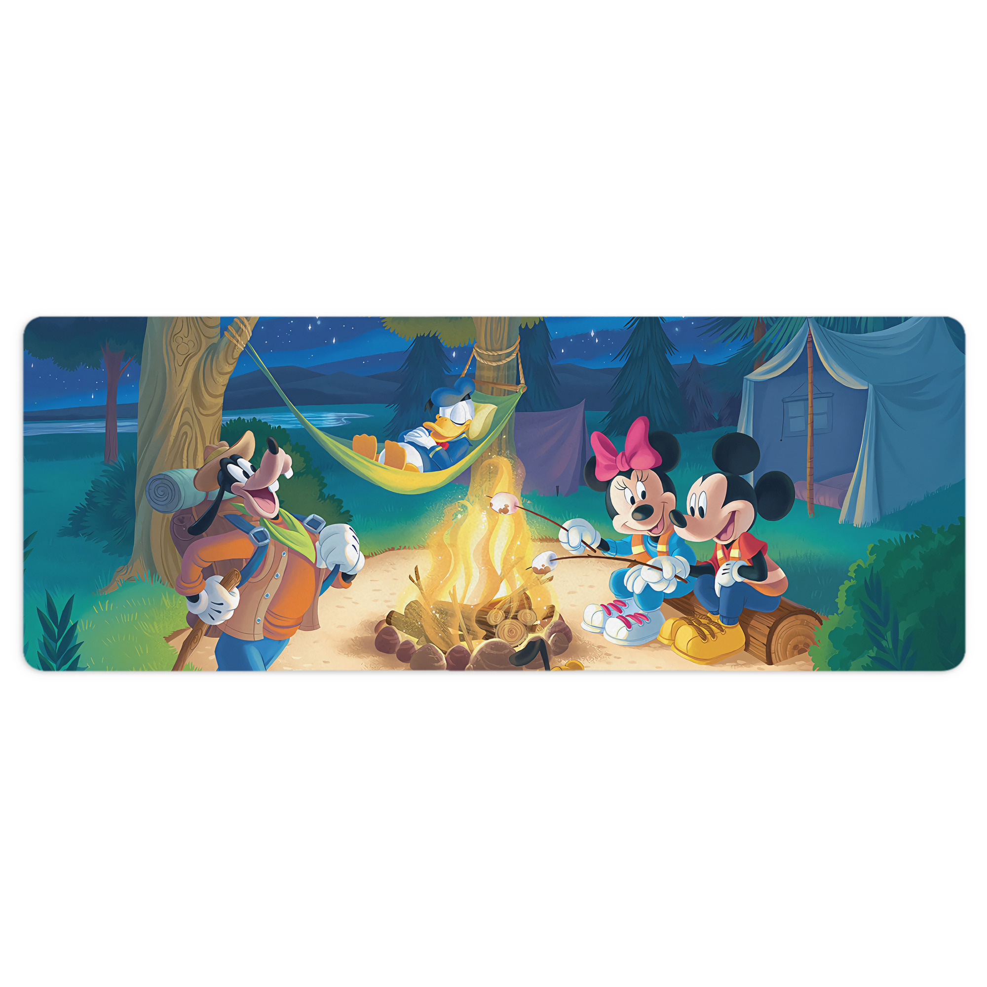 ミッキーマウス Mickey Mouse ステッチ加工 大判デスクマット／滑り止めマウスパッド