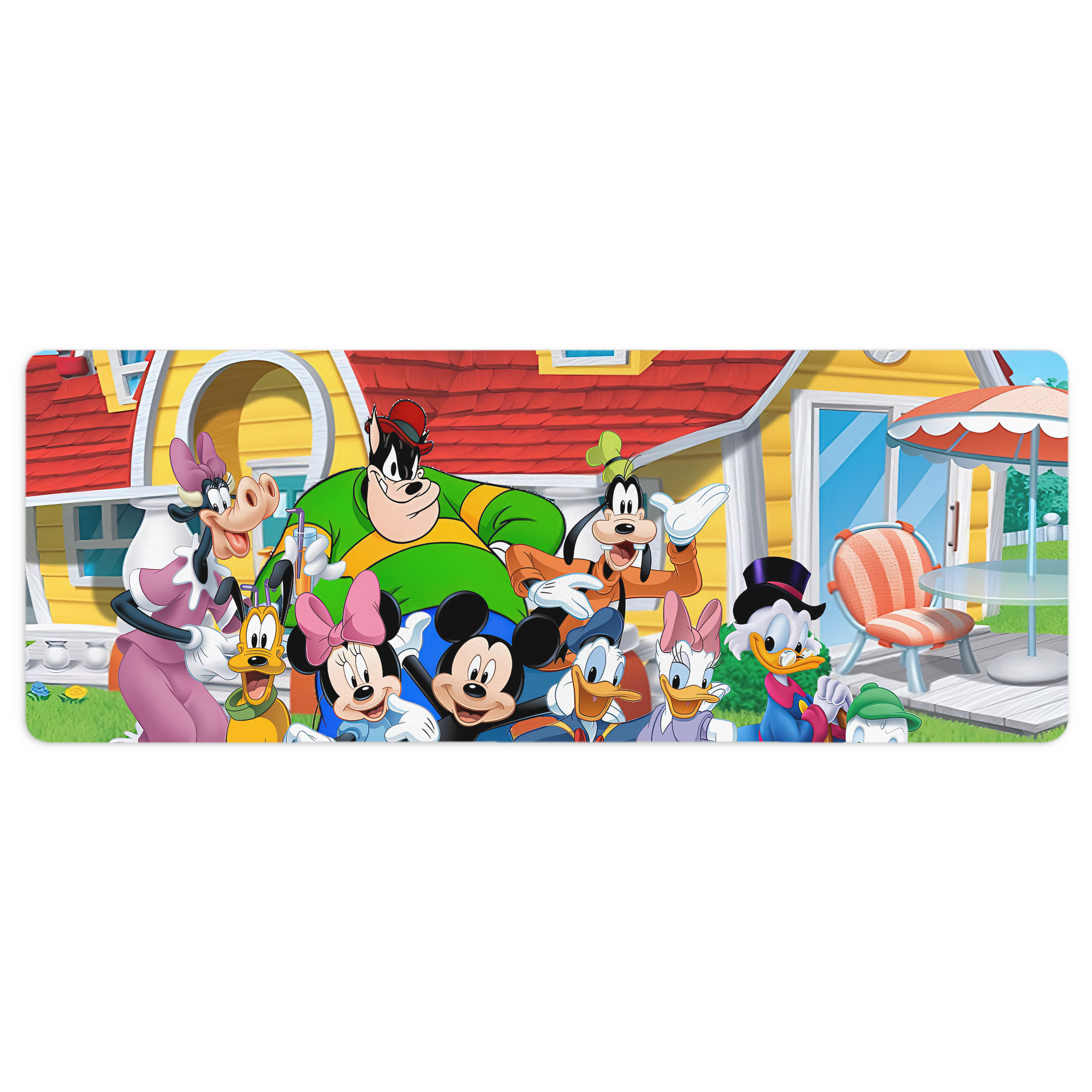 ミッキーマウス Mickey Mouse ステッチ加工 大判デスクマット／滑り止めマウスパッド