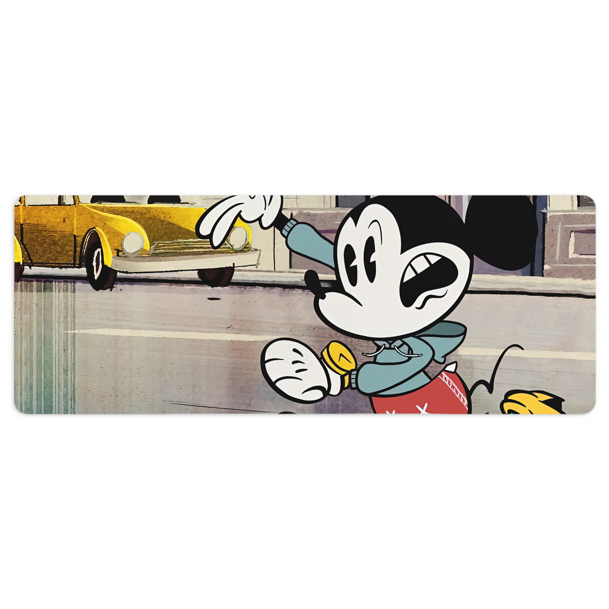 ミッキーマウス Mickey Mouse ステッチ加工 大判デスクマット／滑り止めマウスパッド