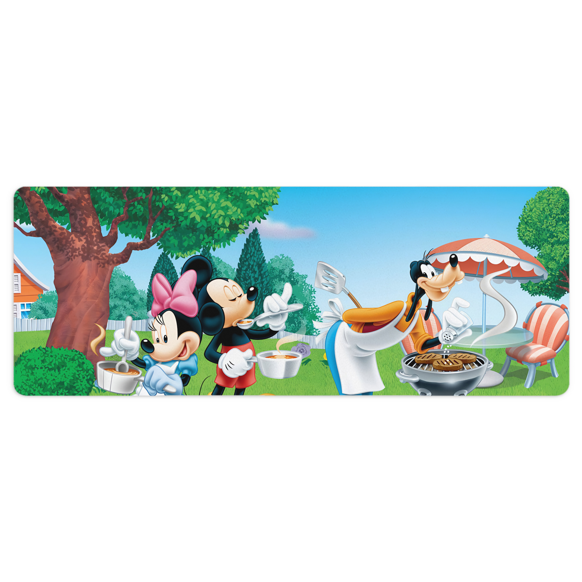 ミッキーマウス Mickey Mouse ステッチ加工 大判デスクマット／滑り止めマウスパッド
