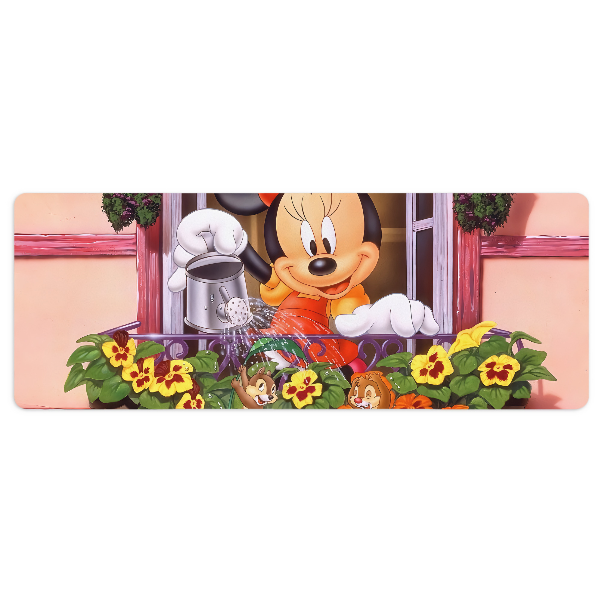 ミッキーマウス Mickey Mouse ステッチ加工 大判デスクマット／滑り止めマウスパッド