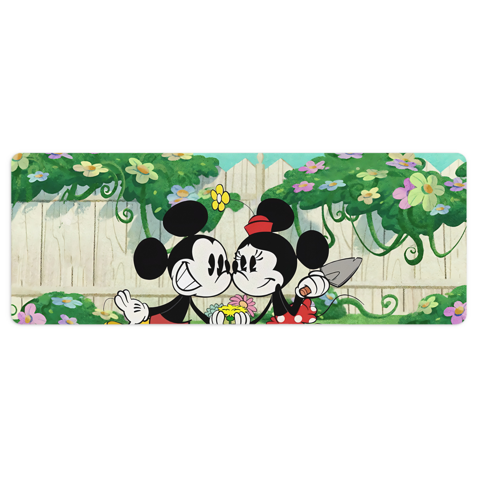ミッキーマウス Mickey Mouse ステッチ加工 大判デスクマット／滑り止めマウスパッド
