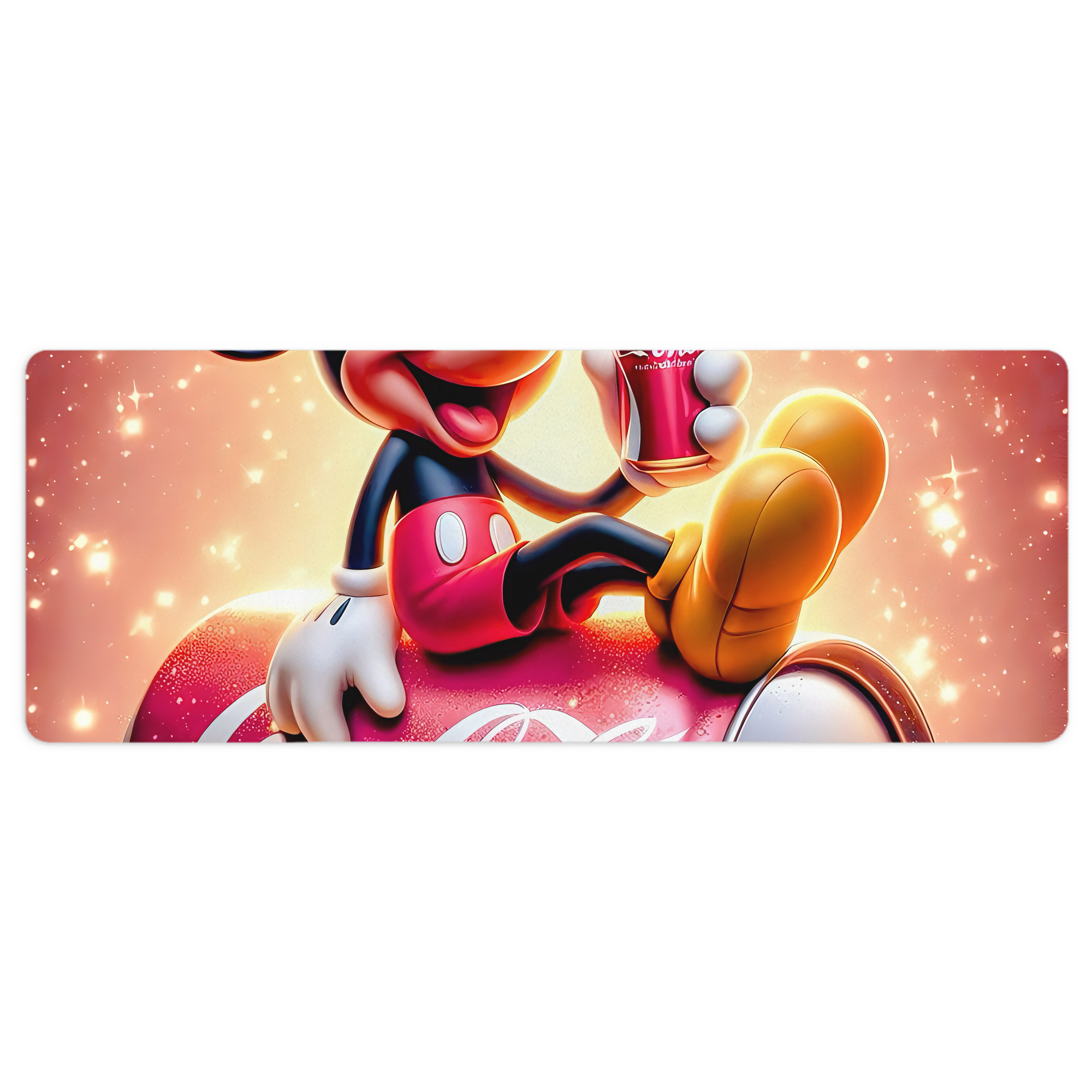 ミッキーマウス Mickey Mouse ステッチ加工 大判デスクマット／滑り止めマウスパッド