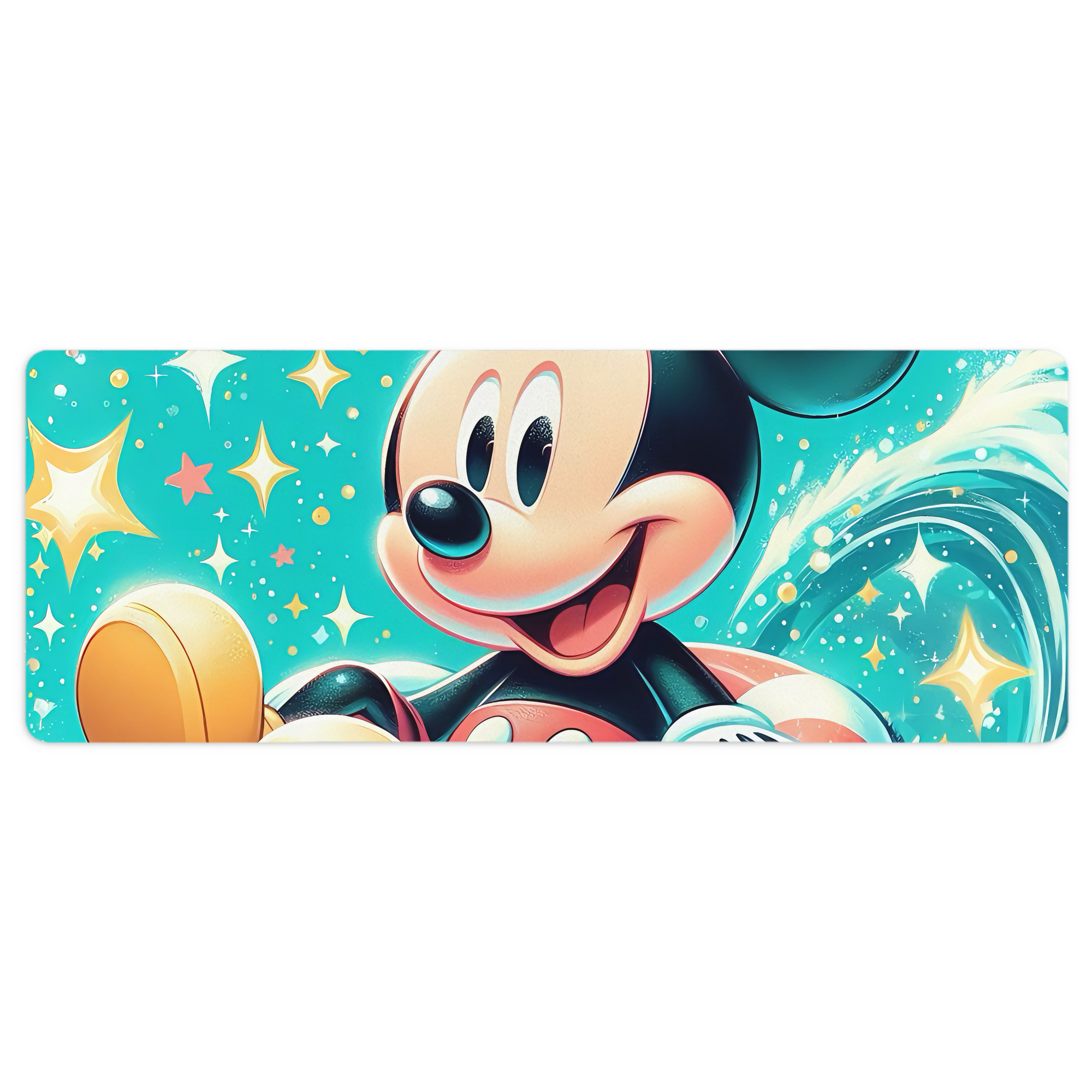 ミッキーマウス Mickey Mouse ステッチ加工 大判デスクマット／滑り止めマウスパッド