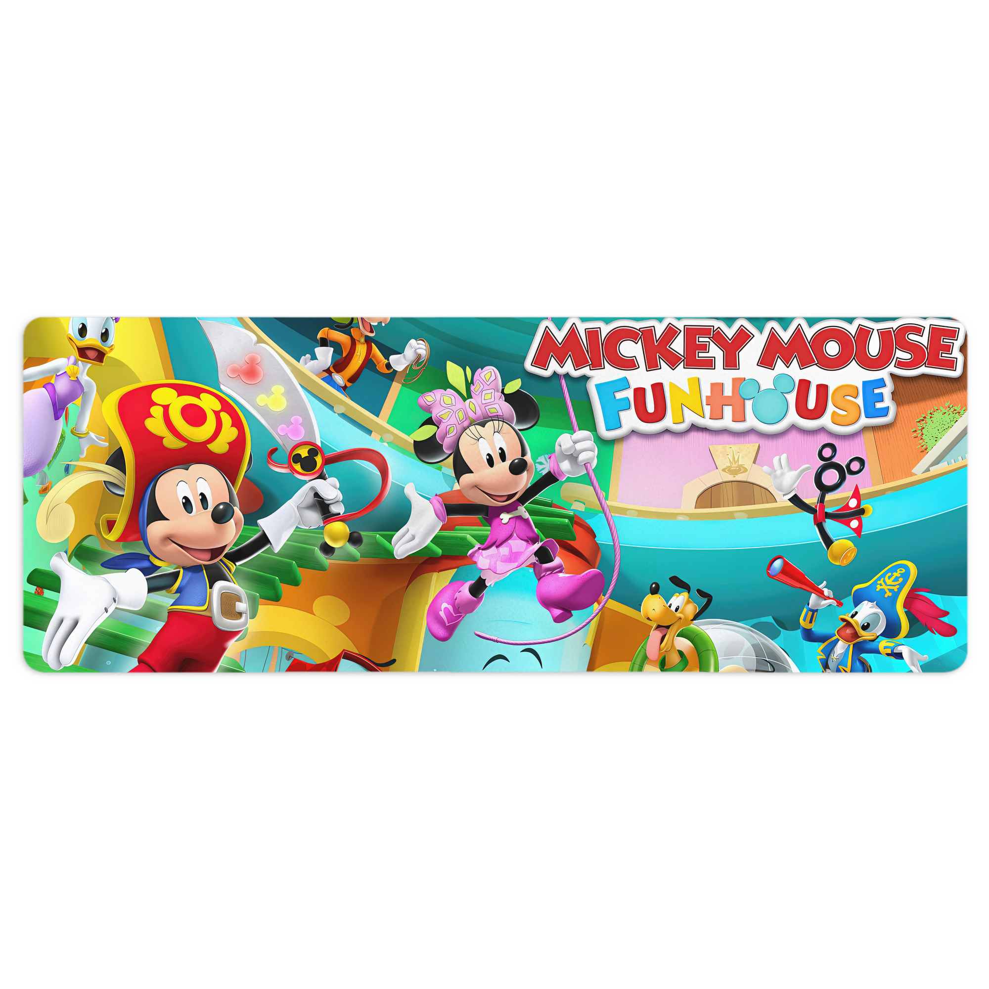 ミッキーマウス Mickey Mouse ステッチ加工 大判デスクマット／滑り止めマウスパッド
