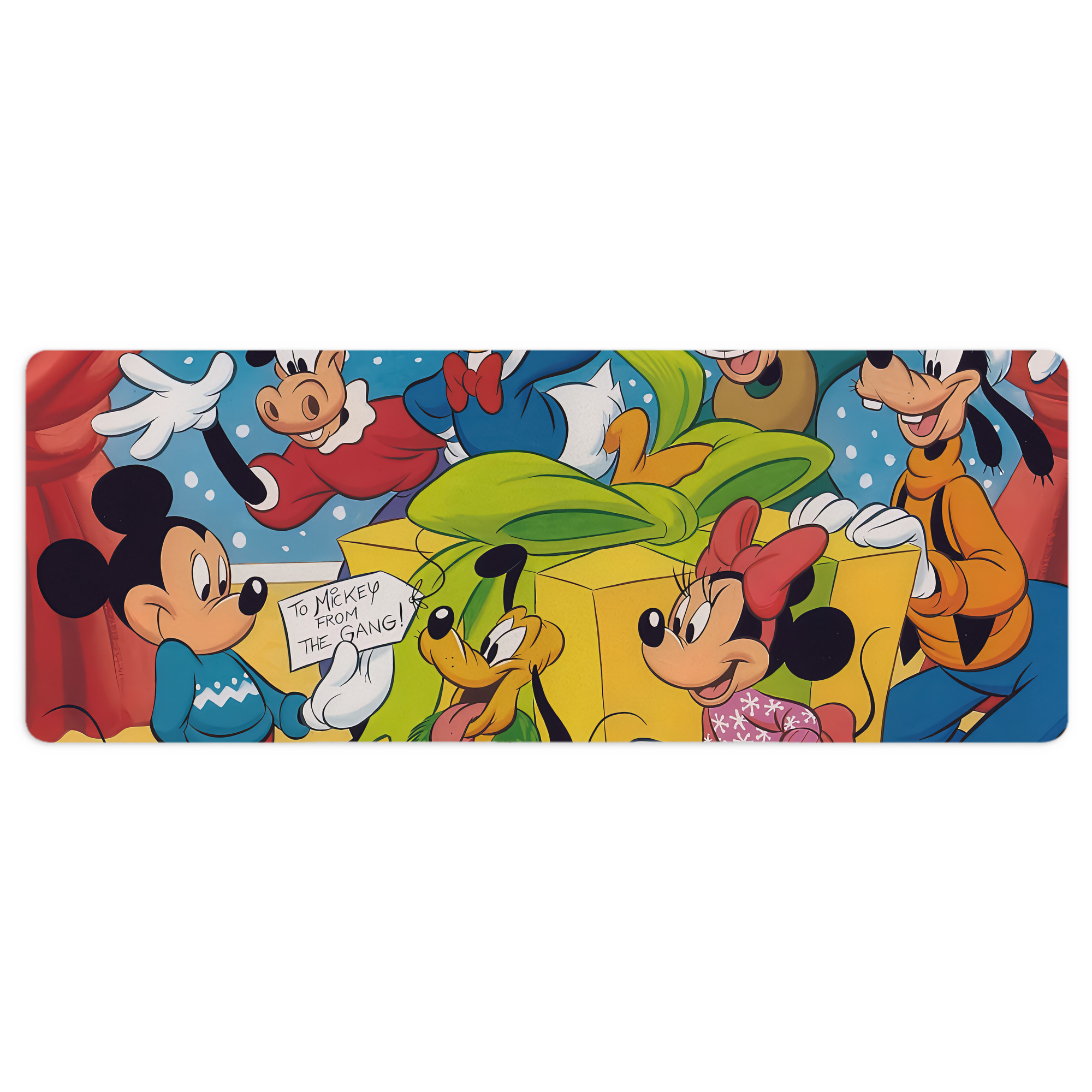 ミッキーマウス Mickey Mouse ステッチ加工 大判デスクマット／滑り止めマウスパッド