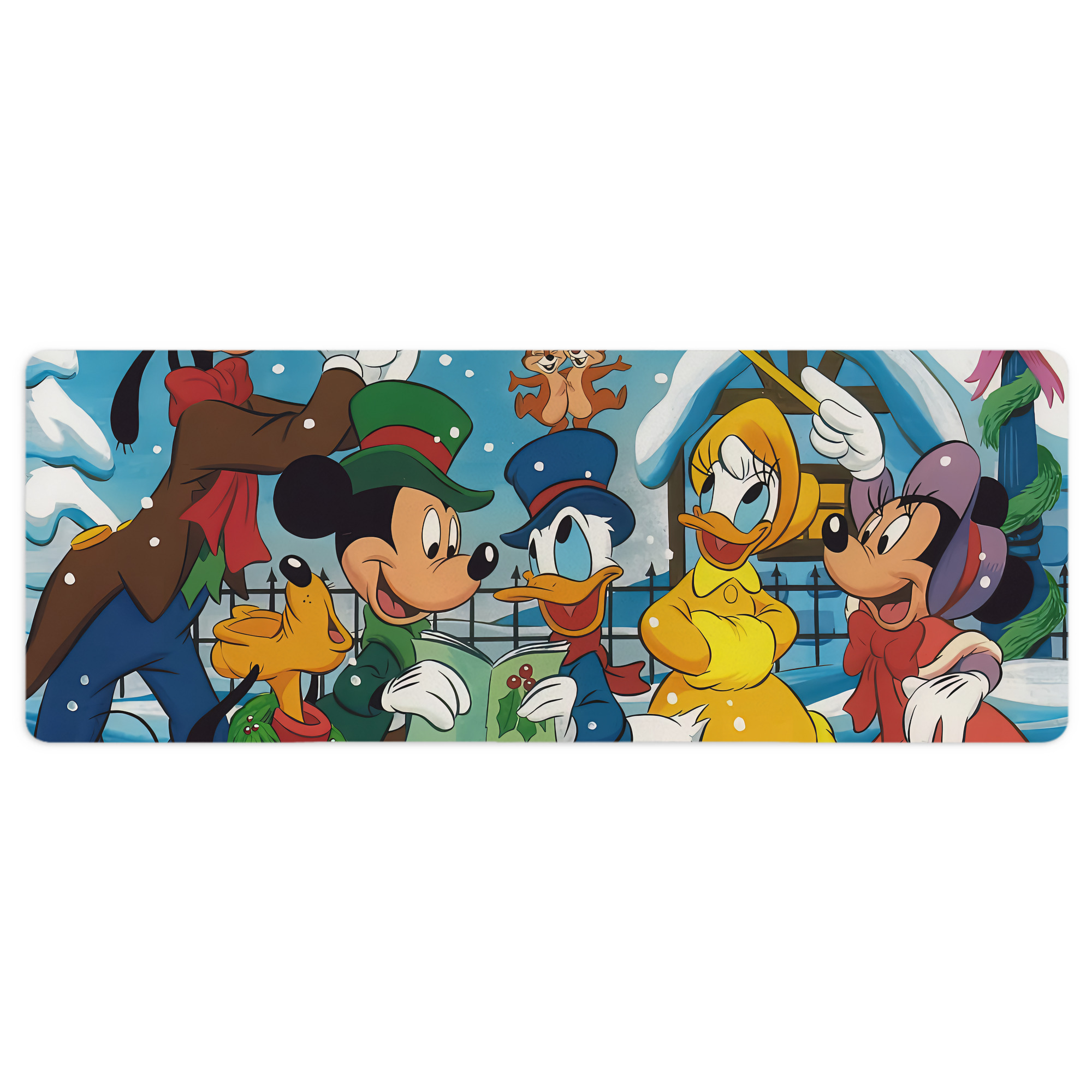 ミッキーマウス Mickey Mouse ステッチ加工 大判デスクマット／滑り止めマウスパッド